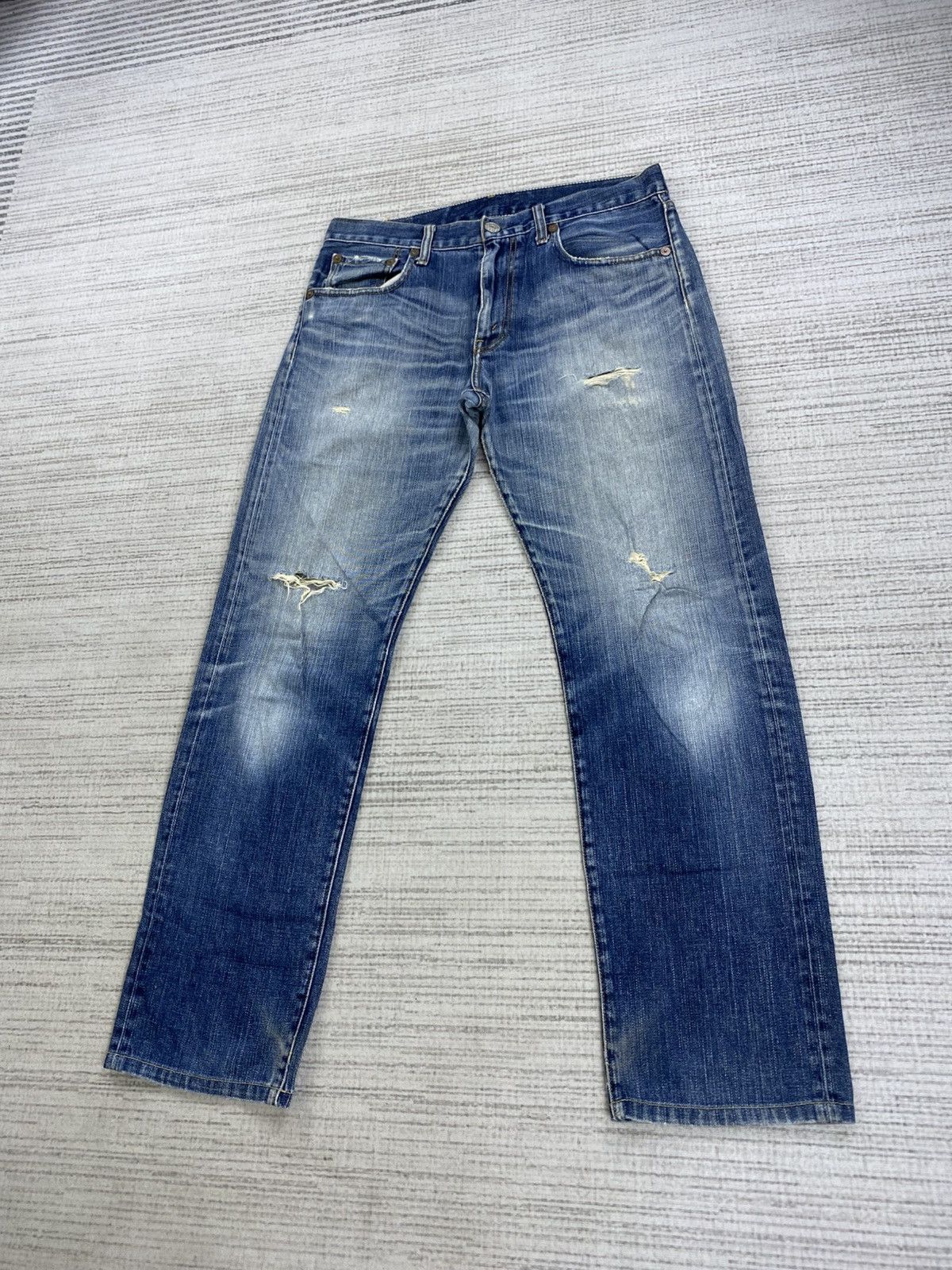 Levi's 🔥Vintage Levi’s 505 Distressed Denim Jeans Size US 32 / EU 48 - 3 Thumbnail
