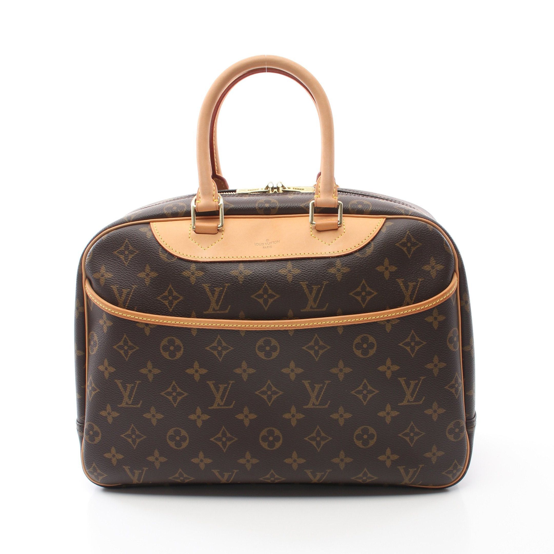 Louis Vuitton Louis Vuitton Deauville Bowling Vanity Monogram Handbag Leather Brown Size ONE SIZE - 1 Thumbnail
