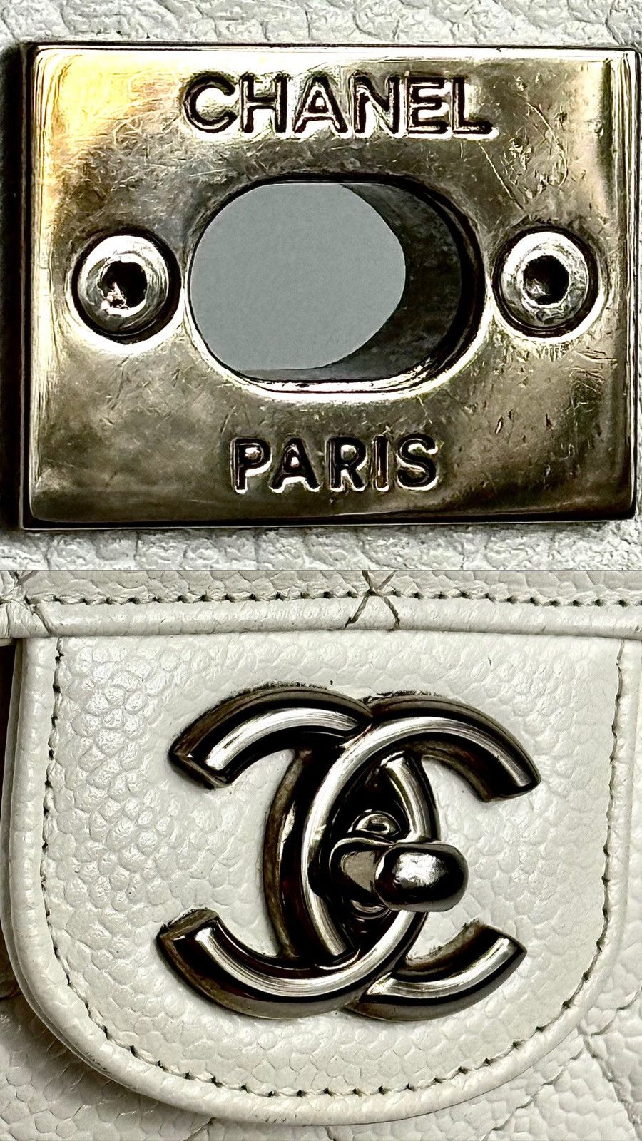 Chanel Chanel - Karl - 2008 - White - Caviar - East West - Flap Size ONE SIZE - 23 Thumbnail