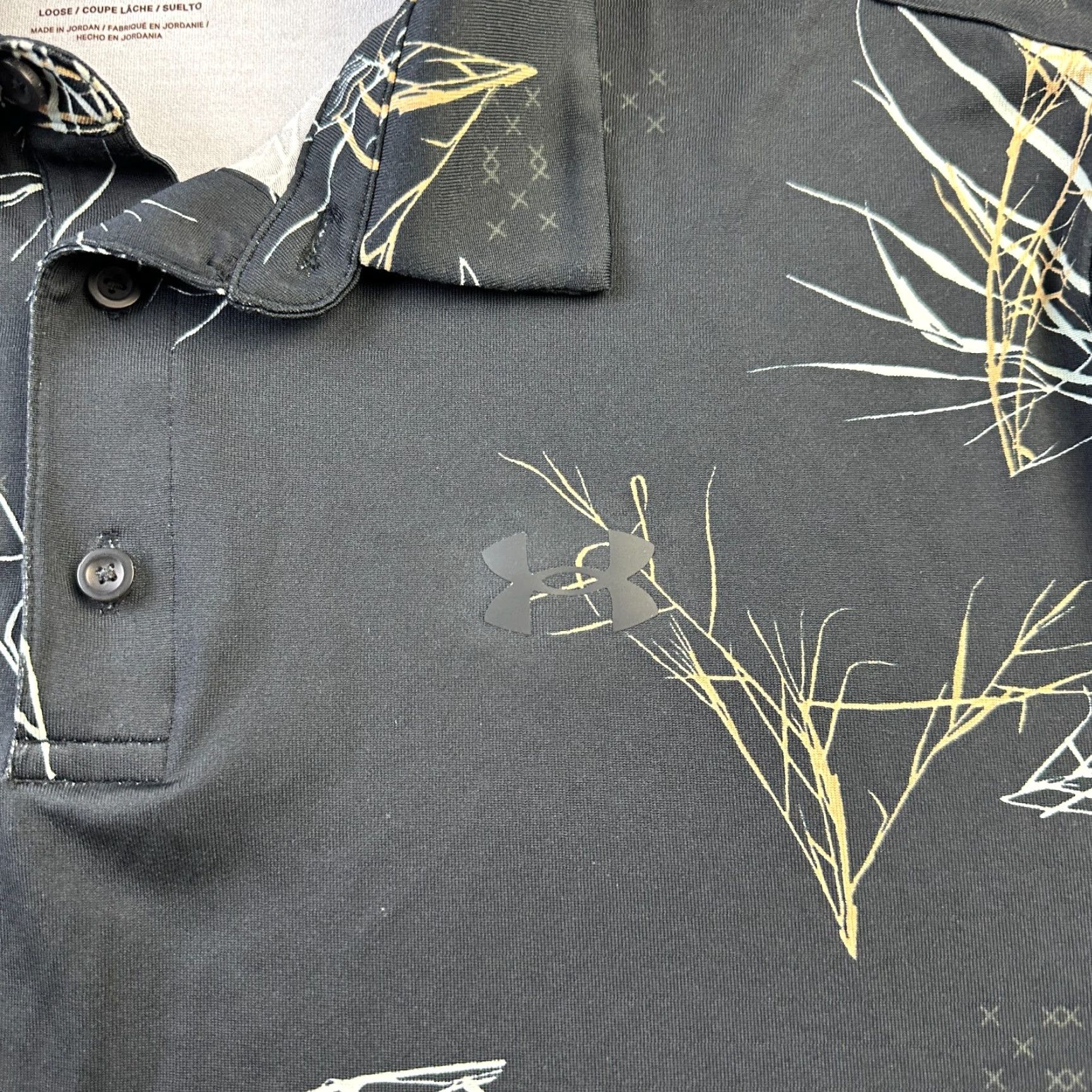 Under Armour Under Armour Polo Shirt Mens L Black Golf All Over Print Playoff Printed Size US L / EU 52-54 / 3 - 4 Thumbnail