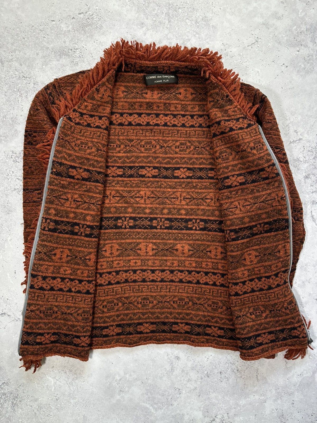 Comme des Garcons Homme Plus Comme Des Garçons Homme Plus 1999 Fringe Wool Zip Jumper Size US M / EU 48-50 / 2 - 6 Thumbnail