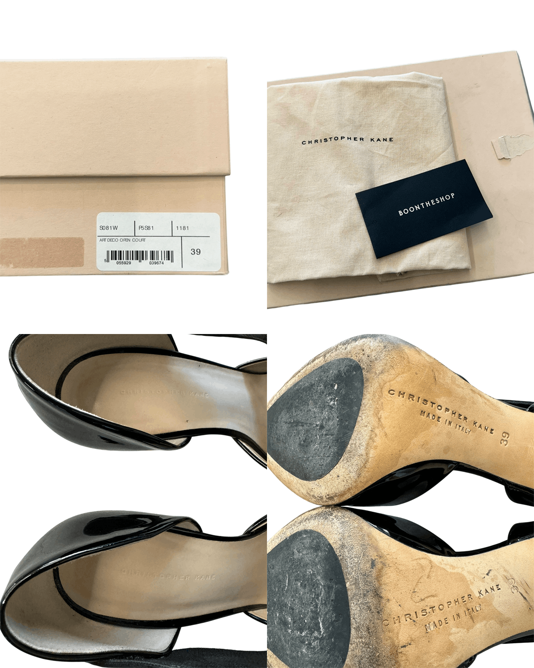 Christopher Kane Christopher Kane Patent Art Deco Pointed Toe High Heel Size US 9 / IT 39 - 10 Thumbnail
