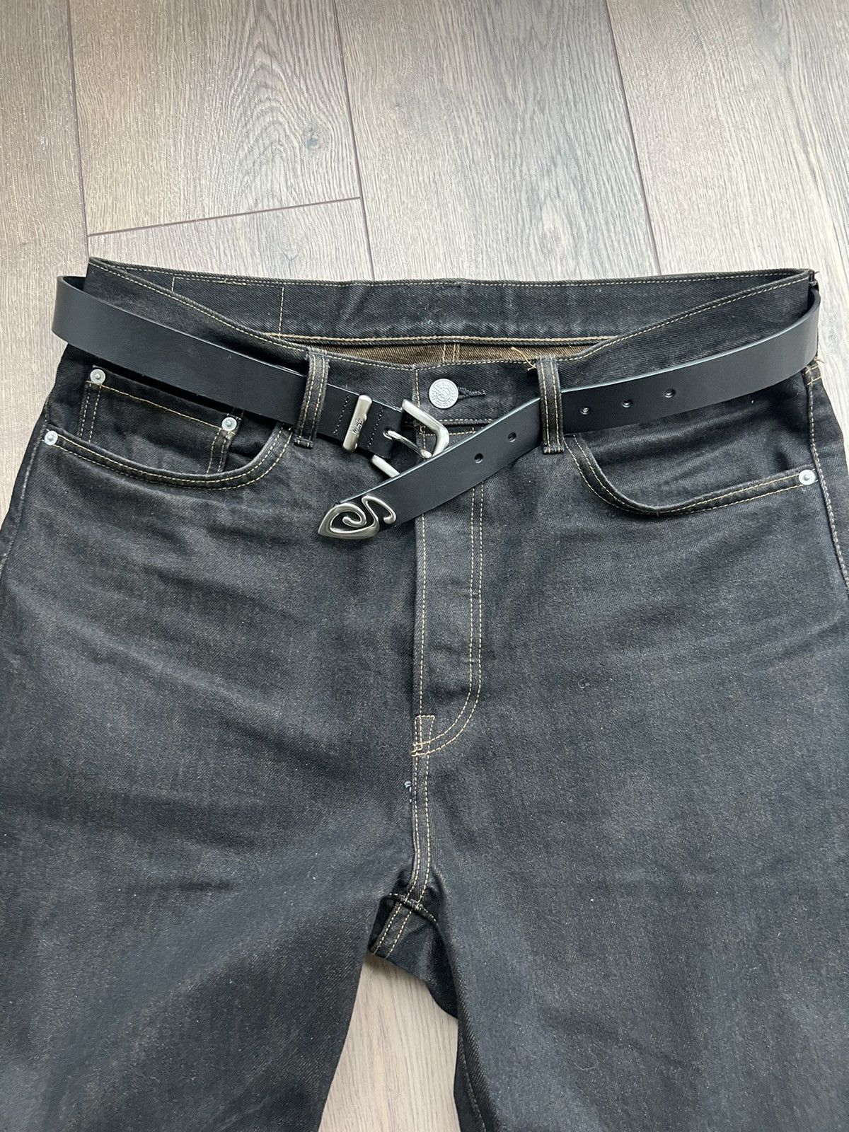 STUSSY METAL S TIP BELT ブラック L/XL