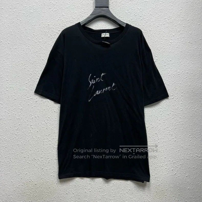 Saint Laurent Paris Saint Laurent Graffiti Logo Short Sleeve T-Shirt. Size US XL / EU 56 / 4 - 1 Thumbnail
