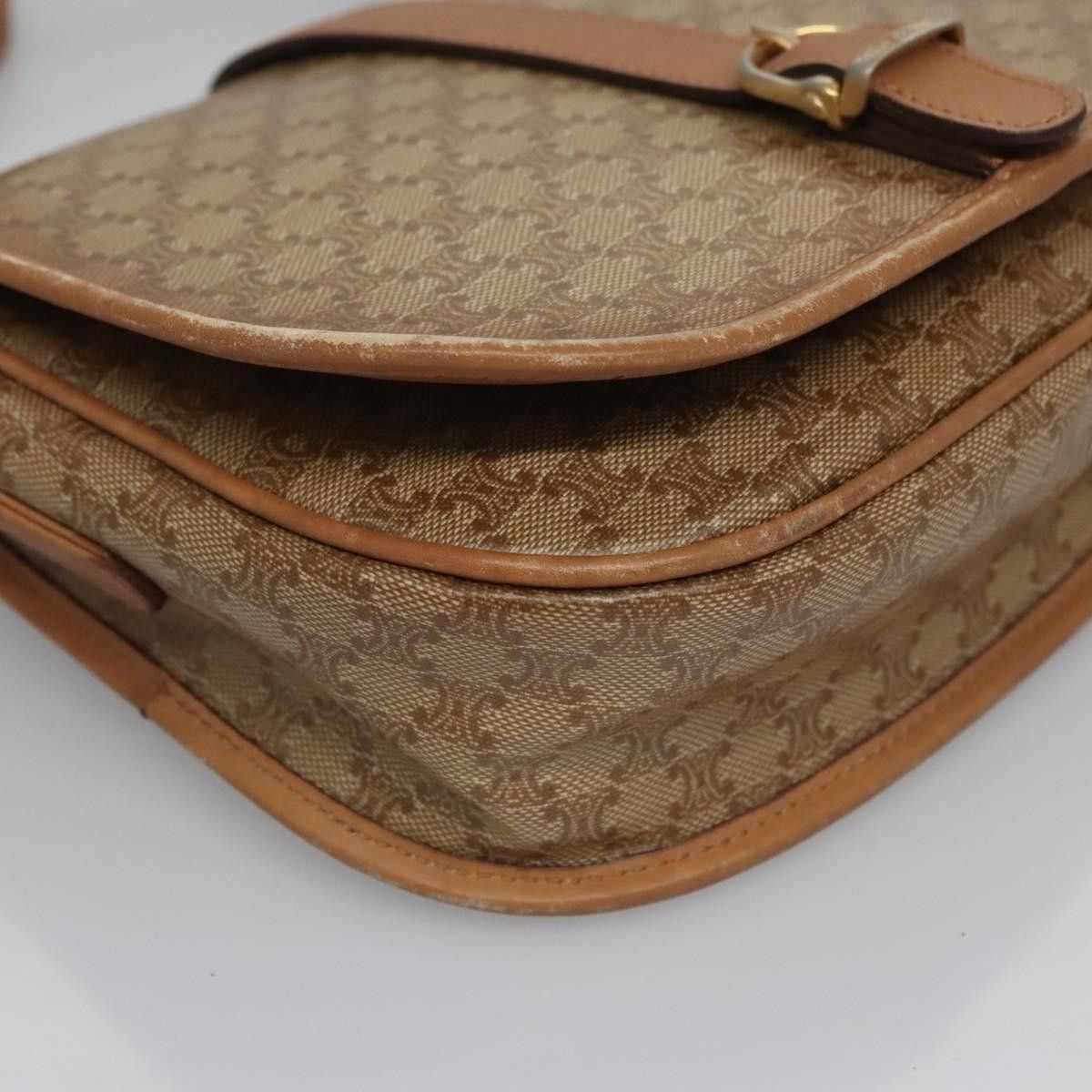 Celine CELINE Macadam Canvas Shoulder Bag Beige Size ONE SIZE - 10 Thumbnail