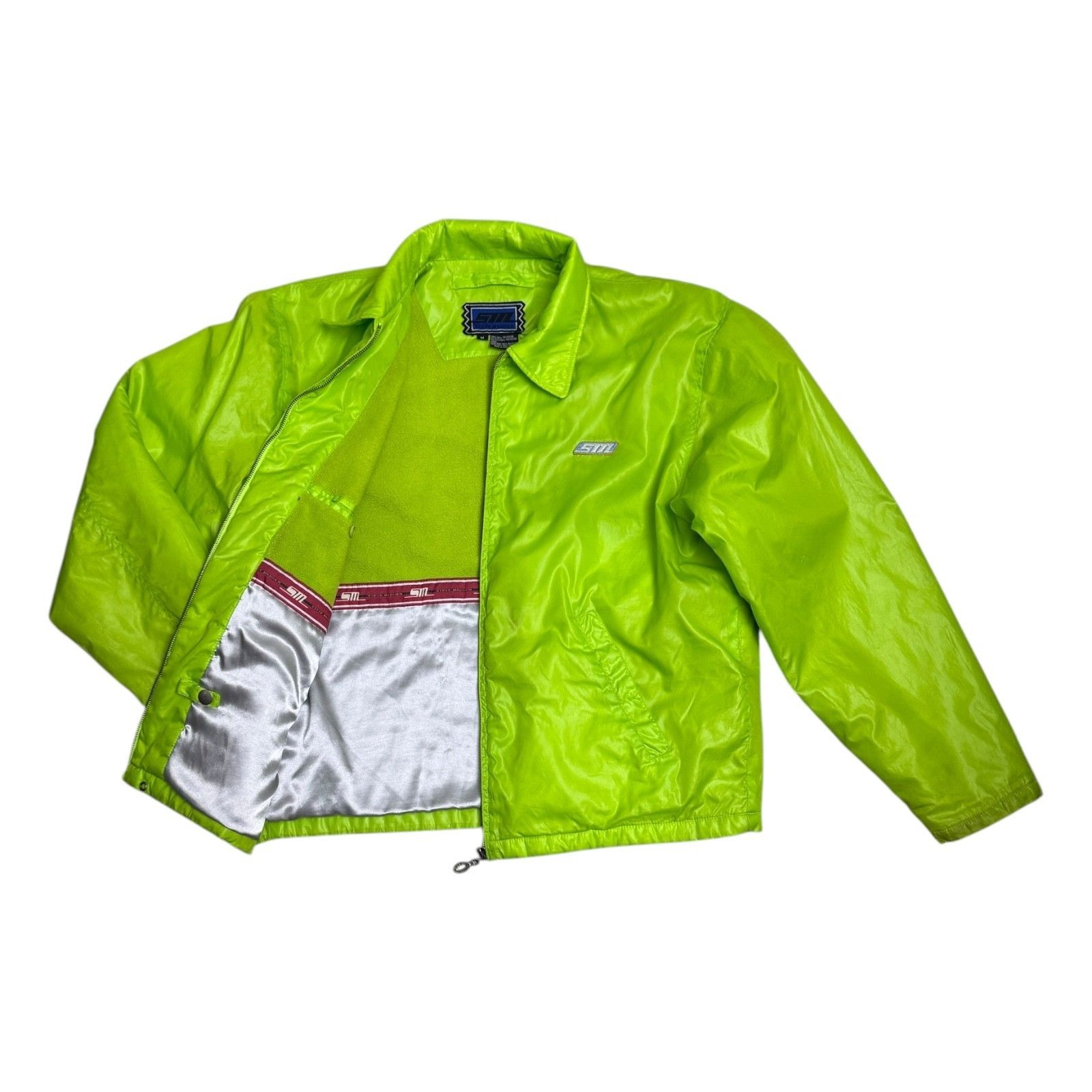 Steve Madden STEVE MADDEN Vintage Y2K Lime Designer Bomber Jacket Medium Size M / US 6-8 / IT 42-44 - 4 Thumbnail