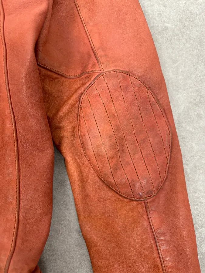 Giorgio Brato Giorgio Brato Eroded Orange Leather Jacket Size US S / EU 44-46 / 1 - 8 Thumbnail