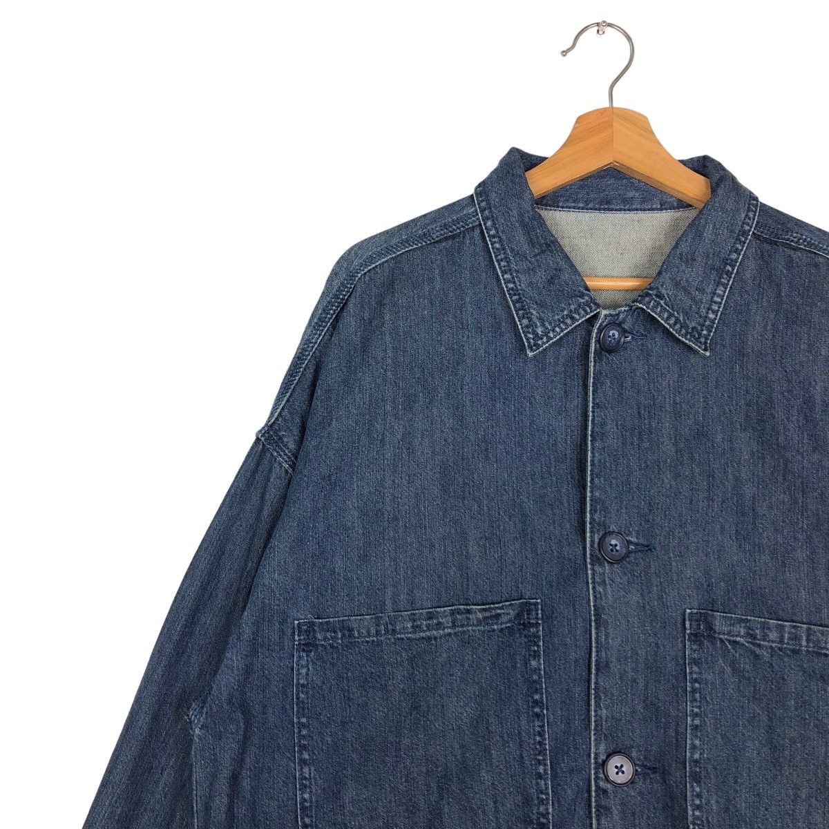 Japanese Brand 🔥90’s Vtg Denim Jacket Biker GU Japan Issey Miyake Size US XL / EU 56 / 4 - 7 Thumbnail