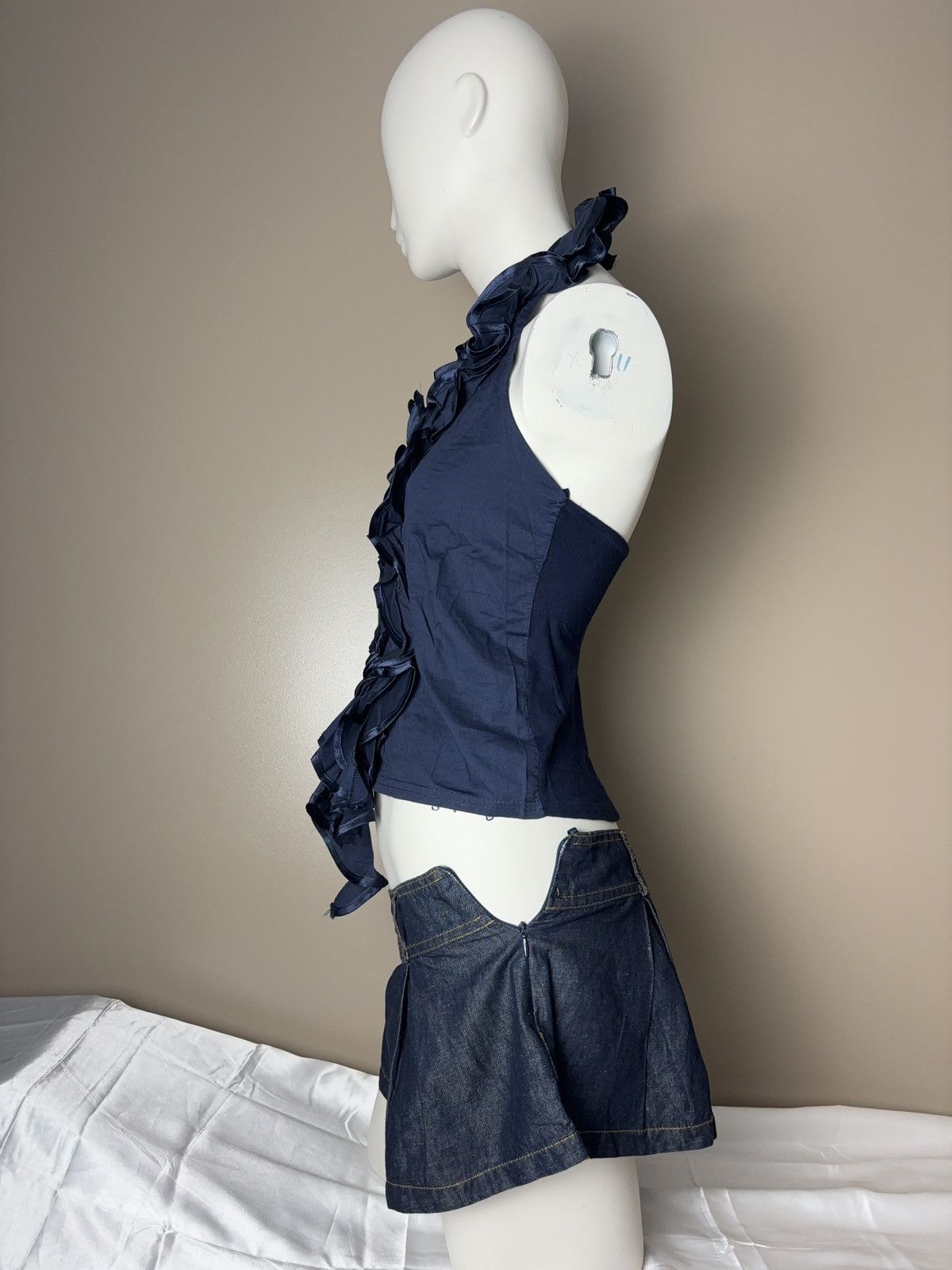 Japanese Brand × Vintage Coquette style ruffles vintage halter top Size S / US 4 / IT 40 - 5 Thumbnail