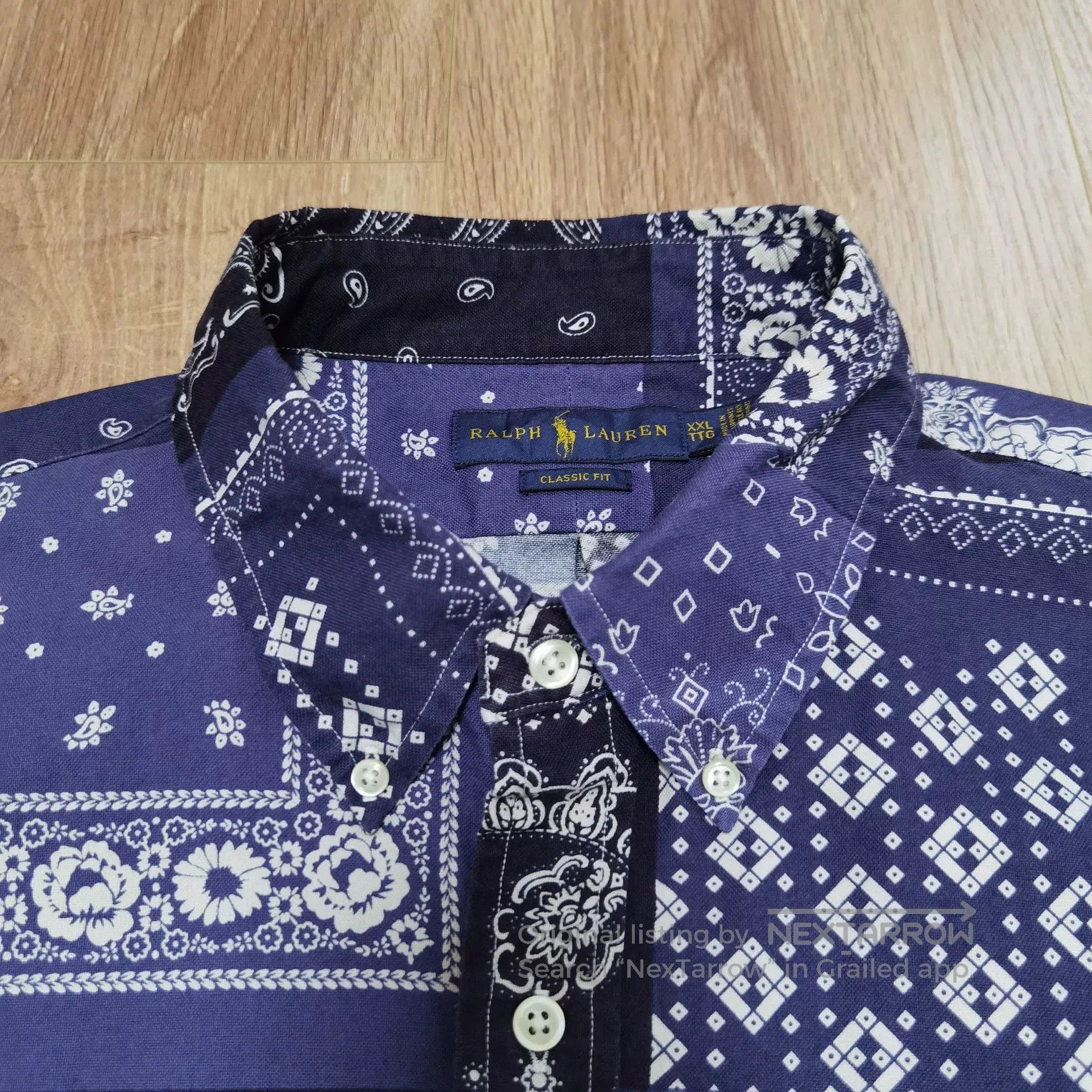 Polo Ralph Lauren RALPH LAUREN Bandana Patchwork Shirt. Size US XXL / EU 58 / 5 - 6 Thumbnail