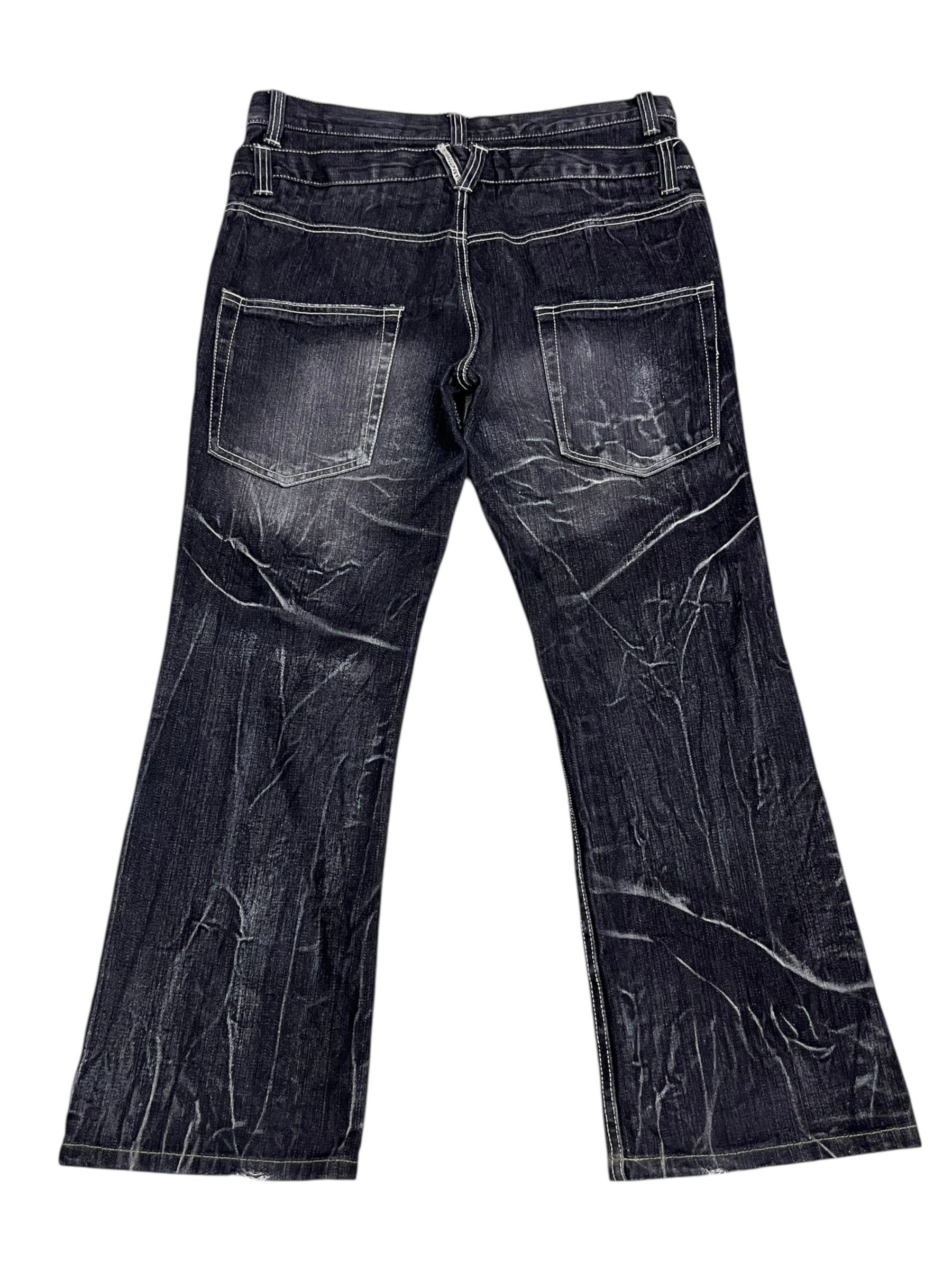 Japanese Brand Rare NYLAUS Clawmark Grunge Denim Double Waist Japan Size US 31 - 4 Thumbnail