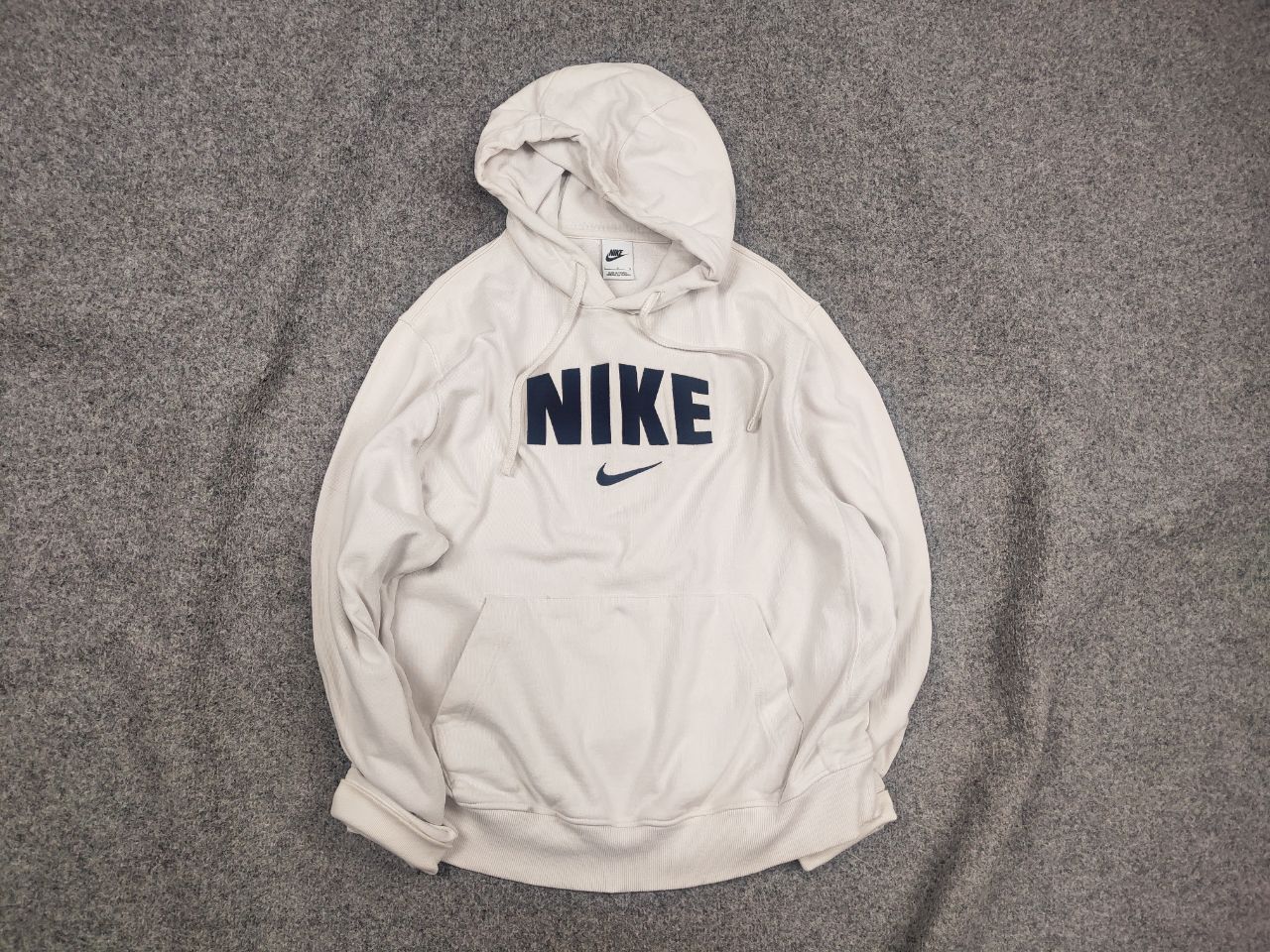 Nike Nike Vintage embroidered big center swoosh logo Beige Hoodie Size US M / EU 48-50 / 2 - 1 Thumbnail
