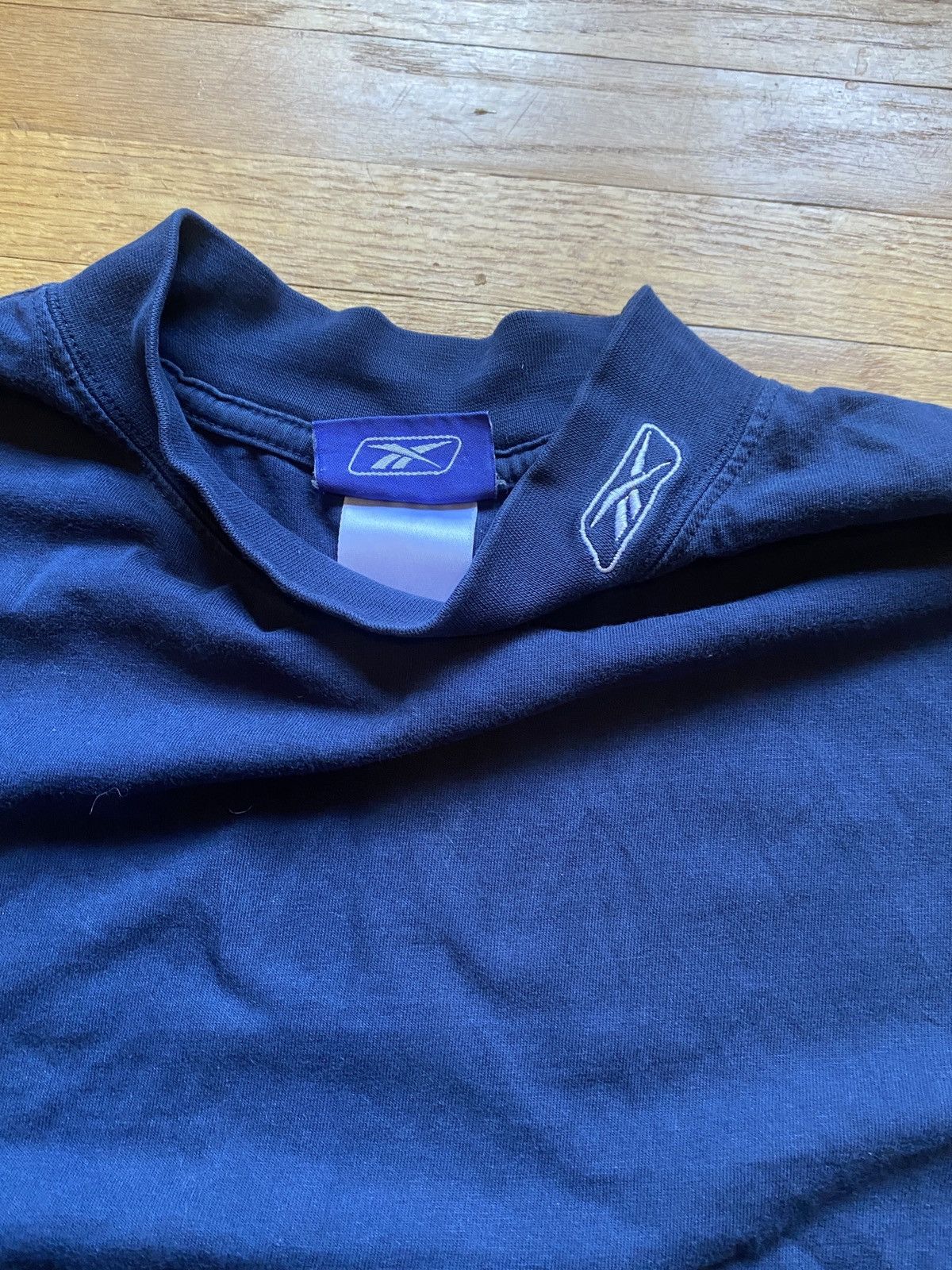 Reebok Reebok Y2K Early 2000s Mock Neck Turtle Neck Dark Blue Size US L / EU 52-54 / 3 - 2 Thumbnail
