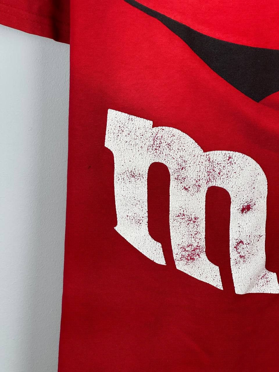 Vintage Vintage M&M's Big Face Print Red Tee Shirt Size US XL / EU 56 / 4 - 5 Thumbnail