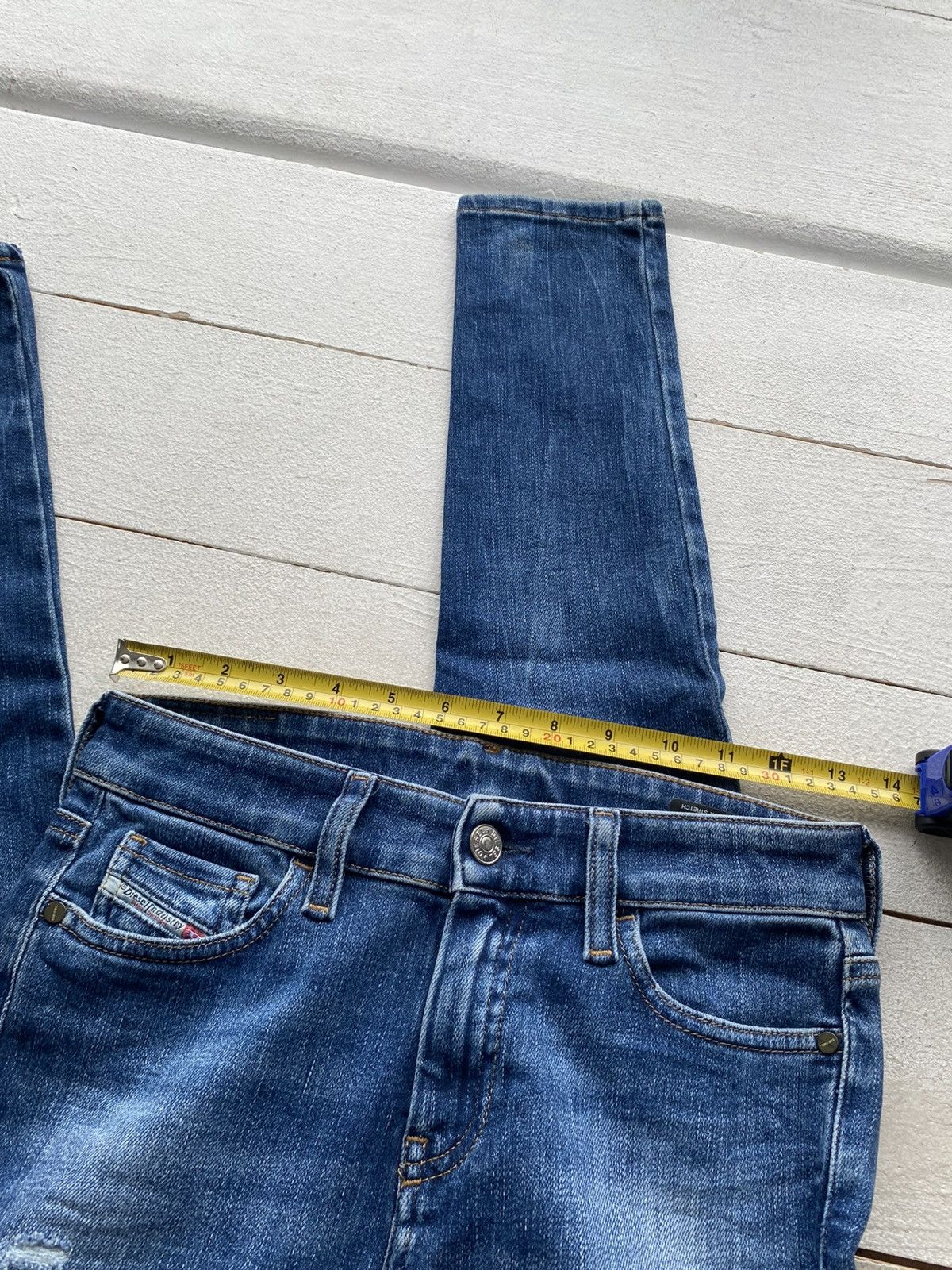 Diesel Luxury 00s Y2K Diesel Slandy Super Skinny Stretch Jeans Size 27" / US 4 / IT 40 - 9 Thumbnail