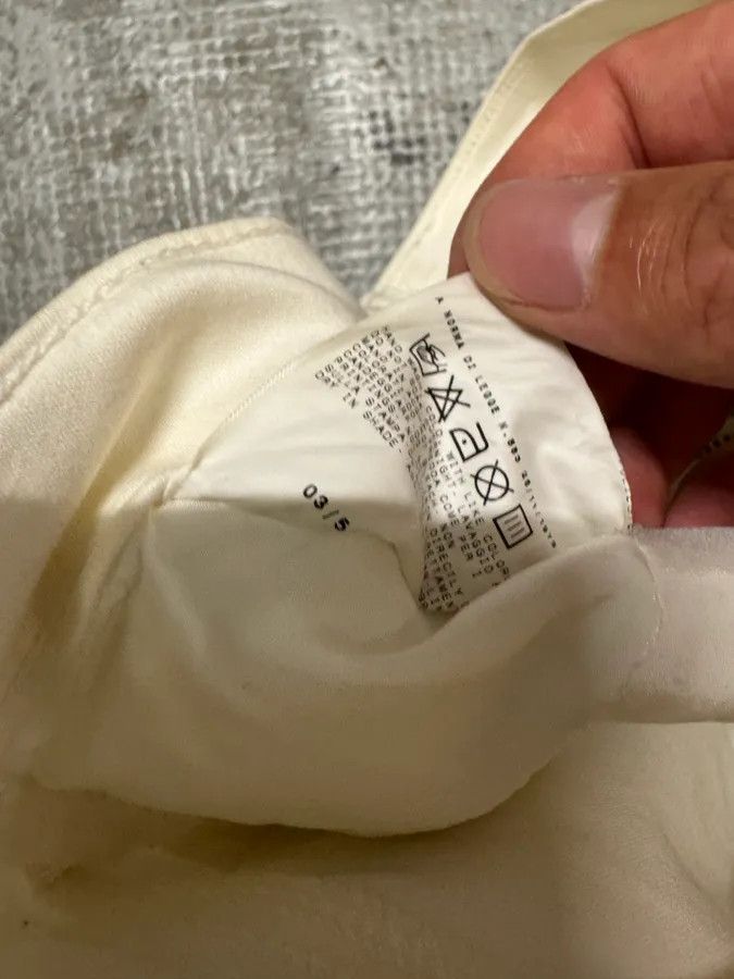 Designer × Gianfranco Ferre × Vintage AW2003 Gianfranco Ferré Geometrical Embellished White Pants Size 26" / US 2 / IT 38 - 5 Thumbnail