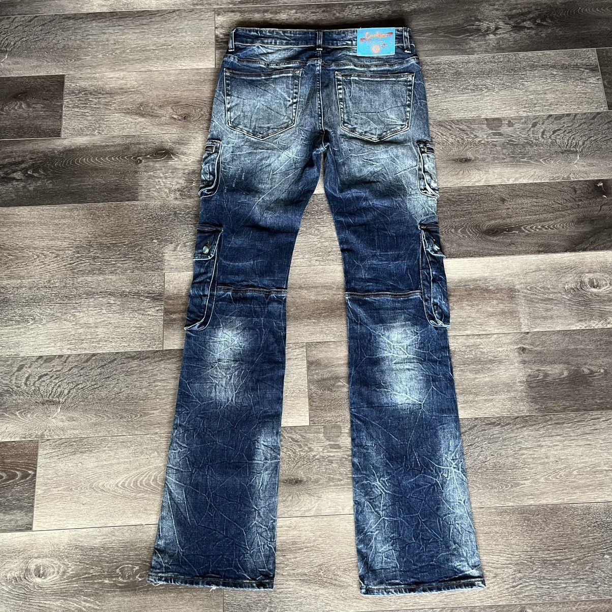 Cookies New Cookies Core Modern Flare Fit Cargo Washed Denim Jeans Size US 32 / EU 48 - 2 Thumbnail