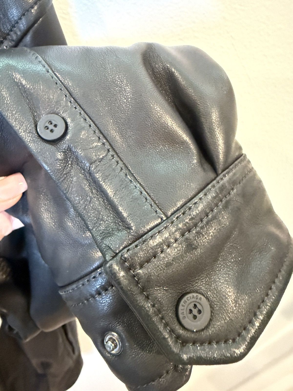Balenciaga Balenciaga Smooth Soft Leather Padded Jacket Size US M / EU 48-50 / 2 - 9 Thumbnail