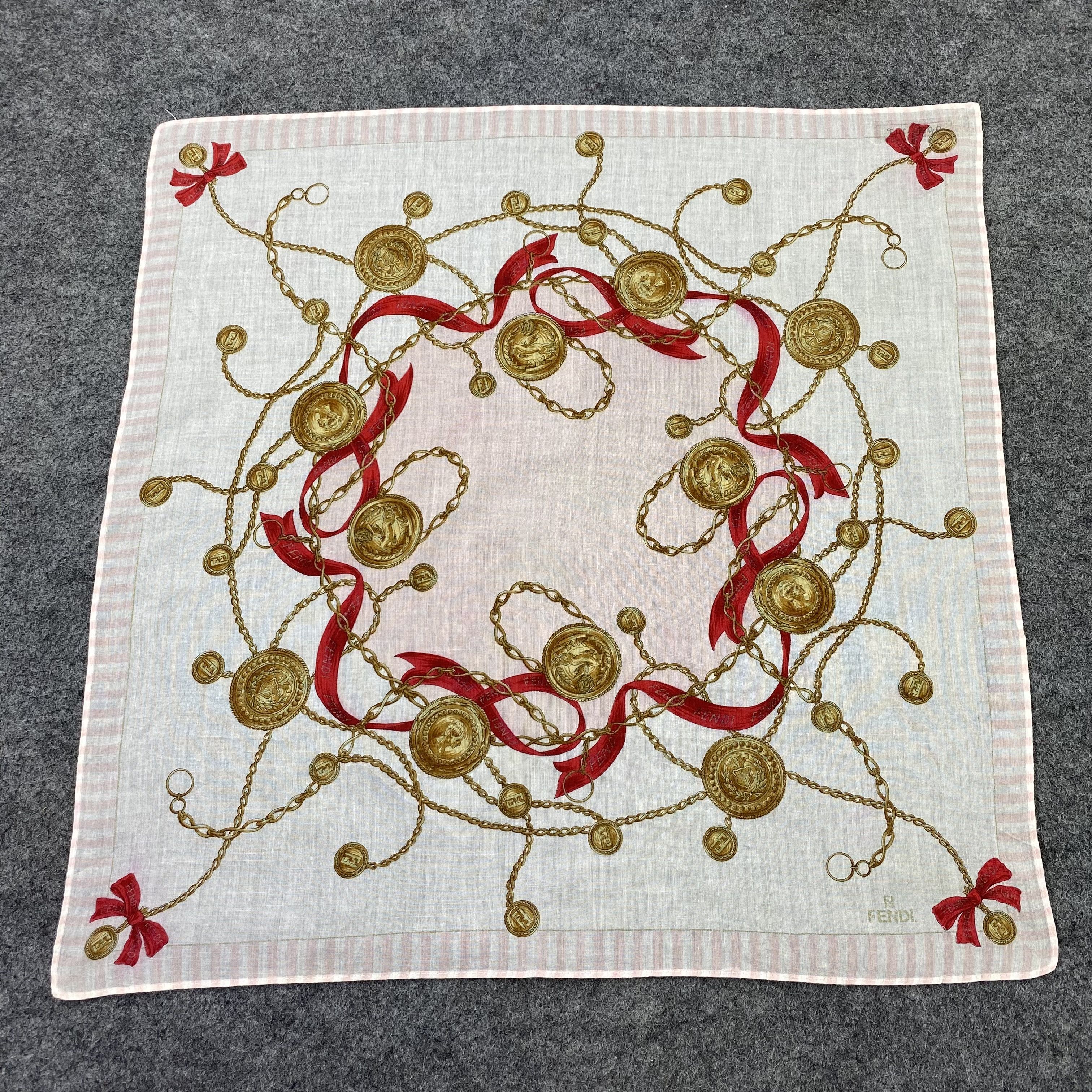 Designer Fendi Handkerchief / Bandana / Neckerchief-B954 Size ONE SIZE - 3 Thumbnail