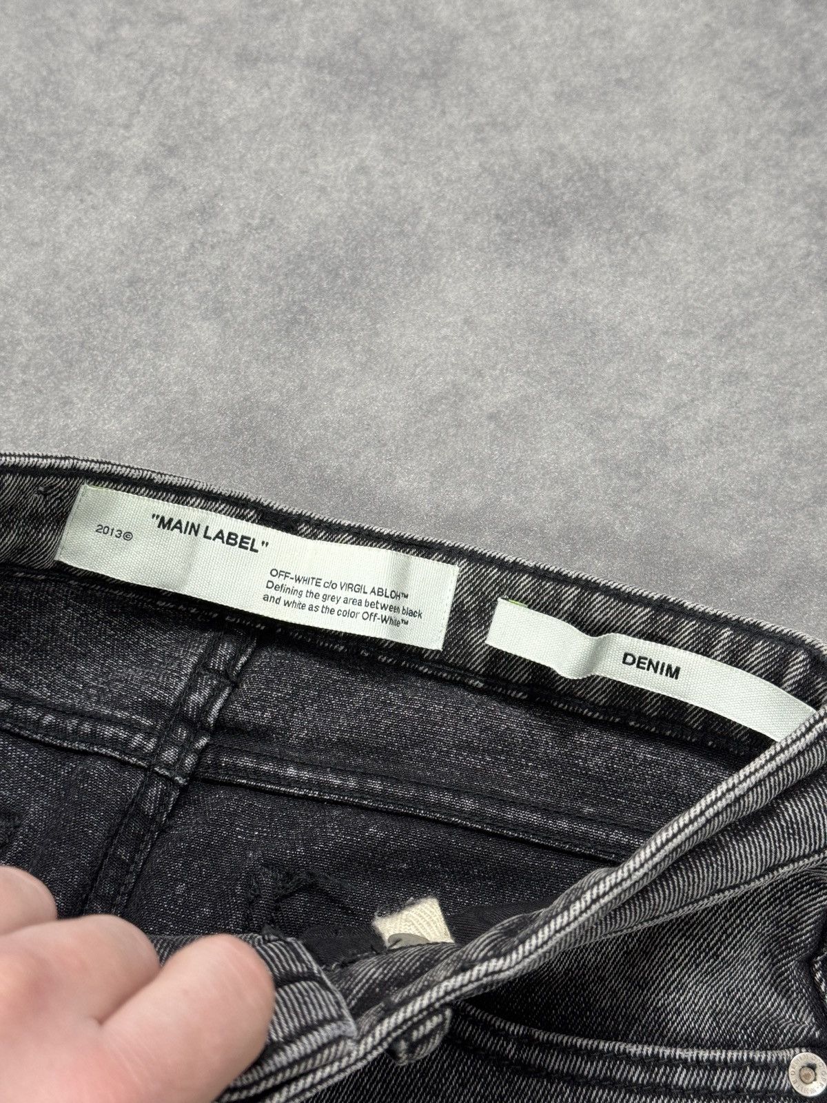 Off-White Slim fit jeans denim washed off white operating srl SS2019 Size US 26 / EU 42 - 5 Thumbnail