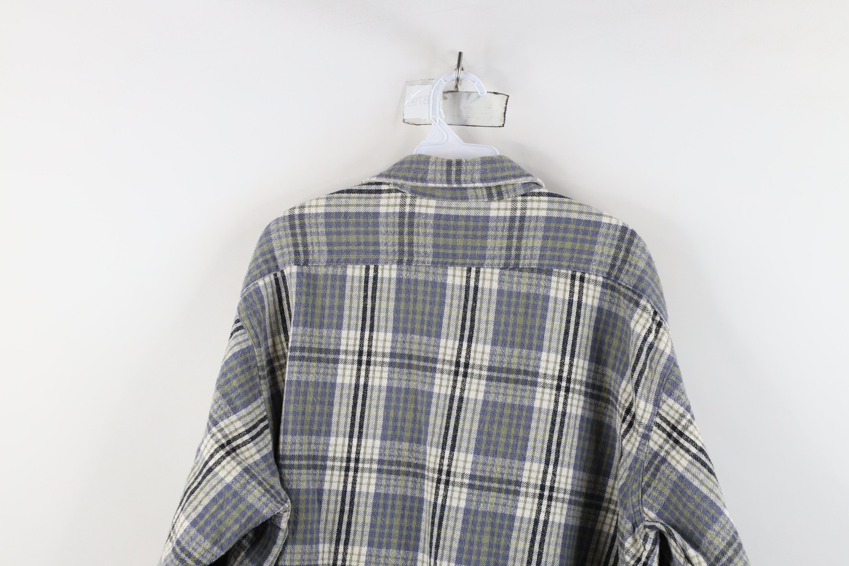 Vintage Vintage 90s Heavyweight Flannel Collared Button Shirt Plaid Size US XXL / EU 58 / 5 - 10 Thumbnail