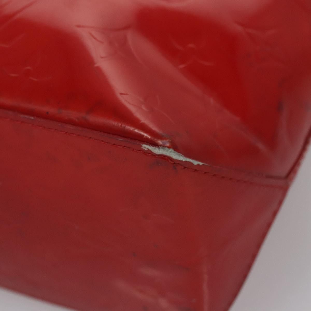 Louis Vuitton LOUIS VUITTON Monogram Vernis Reade PM Hand Bag Red Rouge Size ONE SIZE - 14 Thumbnail