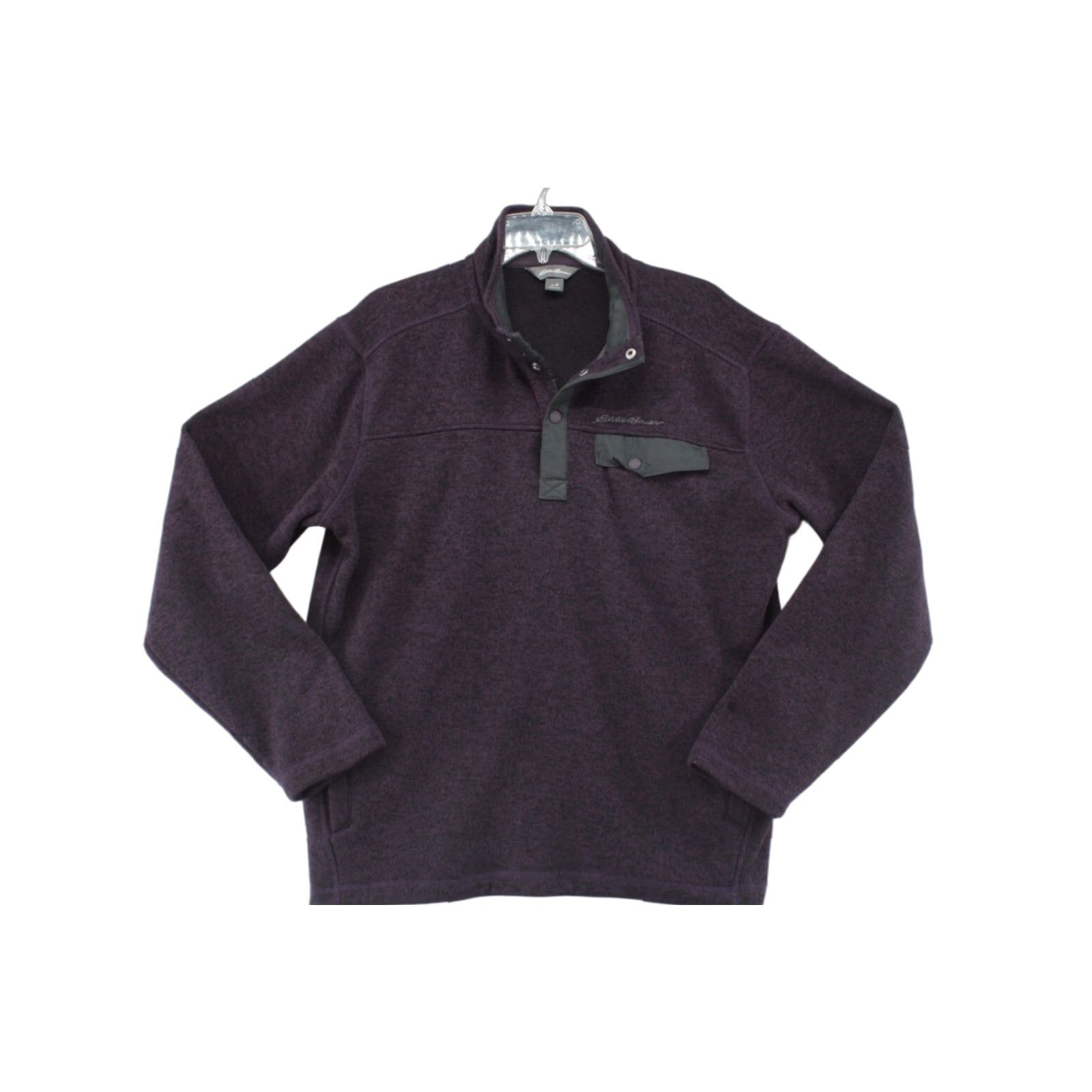 Eddie Bauer Eddie Bauer Sweater Men’s Medium Purple Fleece Quarter Snap Pullover Outdoors Shirt Size US M / EU 48-50 / 2 - 1 Thumbnail