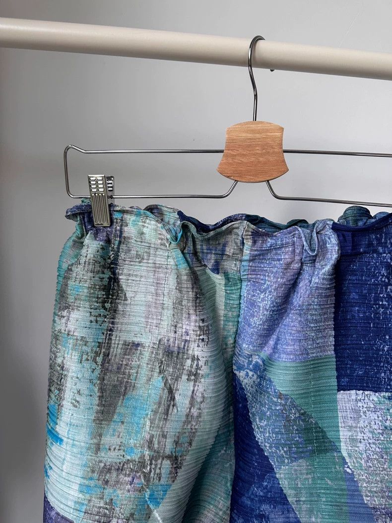 Issey Miyake Issey Miyake size:3 Blue oil painting graffiti special-sha Size 32" / US 10 / IT 46 - 4 Thumbnail