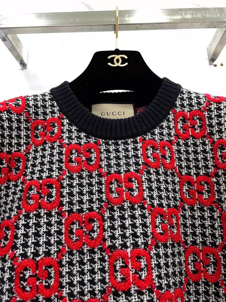 Gucci Gucci GG knot velvet thousand-bird plaid women's wool short Size M / US 6-8 / IT 42-44 - 4 Thumbnail