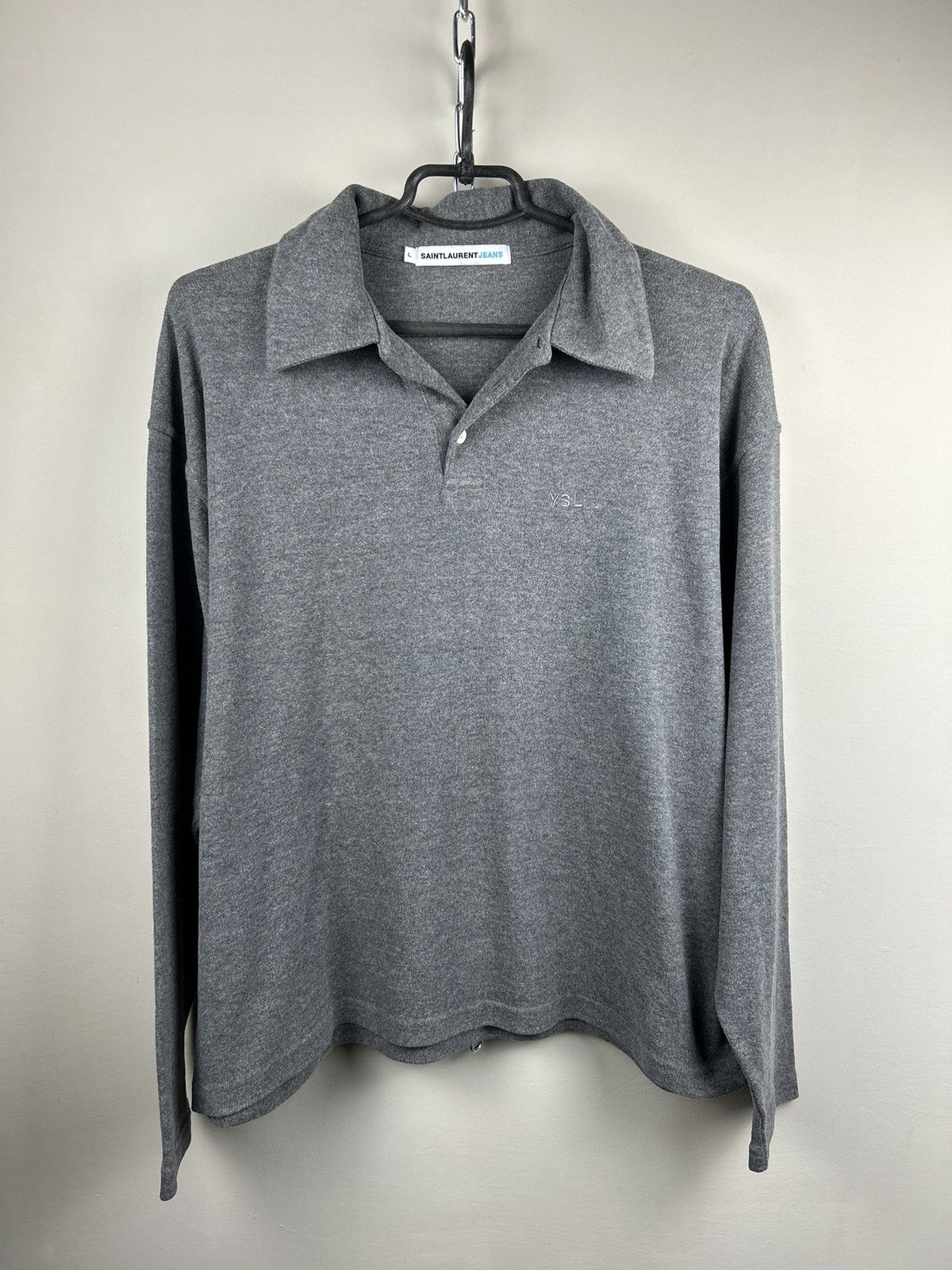 Saint Laurent Paris Saint Laurent Jeans Zip Fleece Size L / US 10 / IT 46 - 1 Thumbnail
