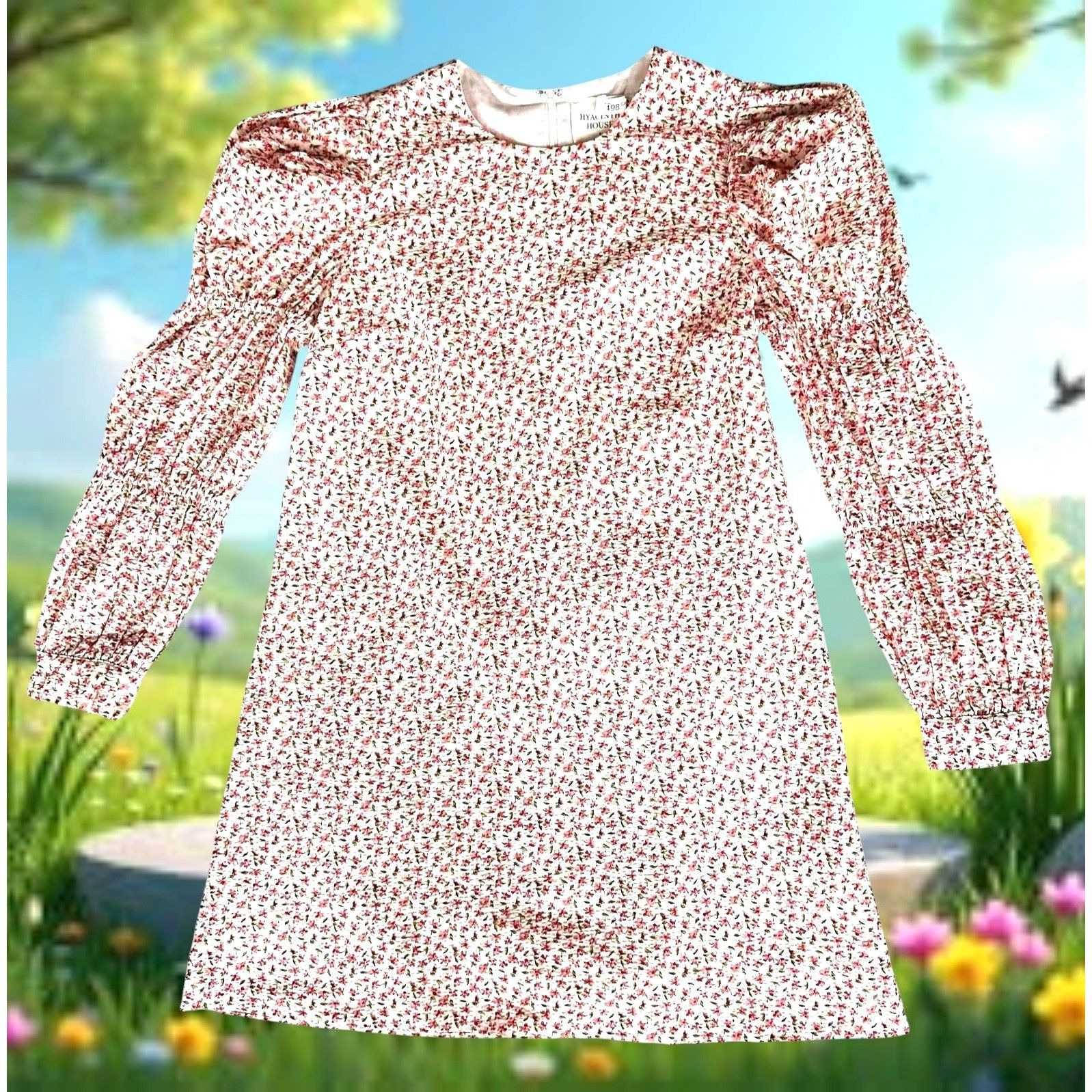 Other Hyacinth House Tuckernuck Floral Dress Small Puff Sleeves Cl Size S / US 4 / IT 40 - 1 Thumbnail