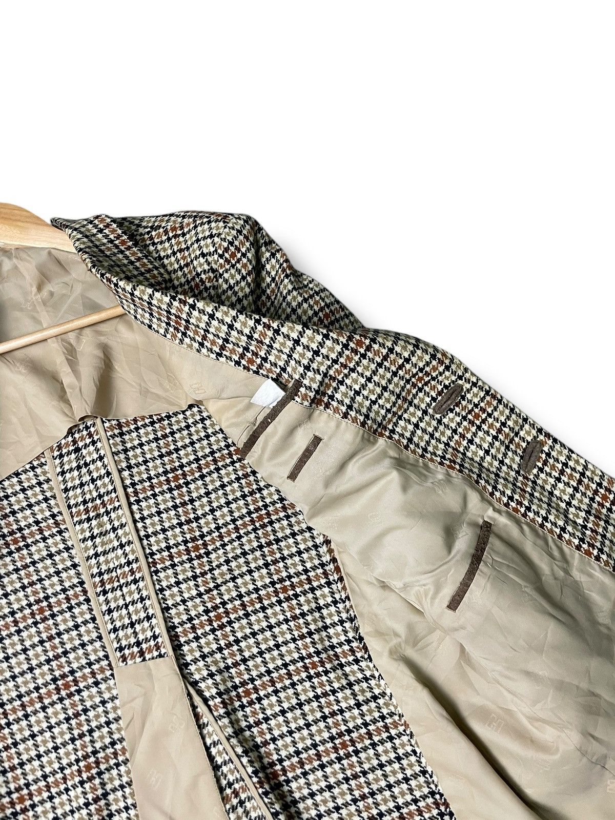 DAKS × Designer × Vintage Vintage DAKS Brand Houndstooth Coat (63) Size US XS / EU 42 / 0 - 2 Thumbnail