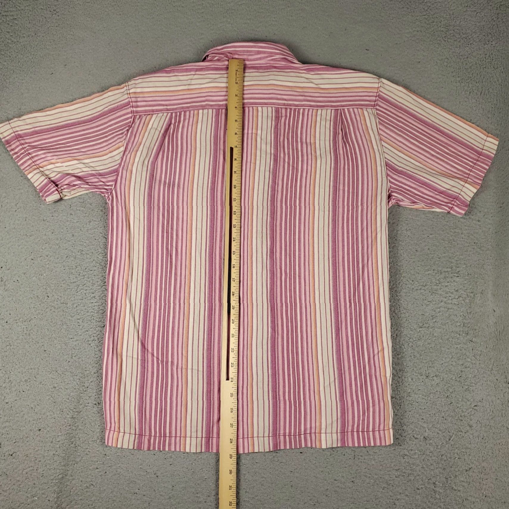Tommy Bahama Tommy Bahama Shirt Mens Medium Purple Striped Silk Hawaiian Button Up Shirt Size US M / EU 48-50 / 2 - 3 Thumbnail