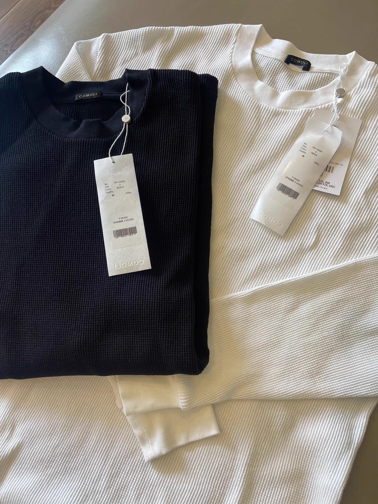 Complex COMOLI Cotton Waffle L/S Black/White Size US L / EU 52-54 / 3 - 2 Thumbnail