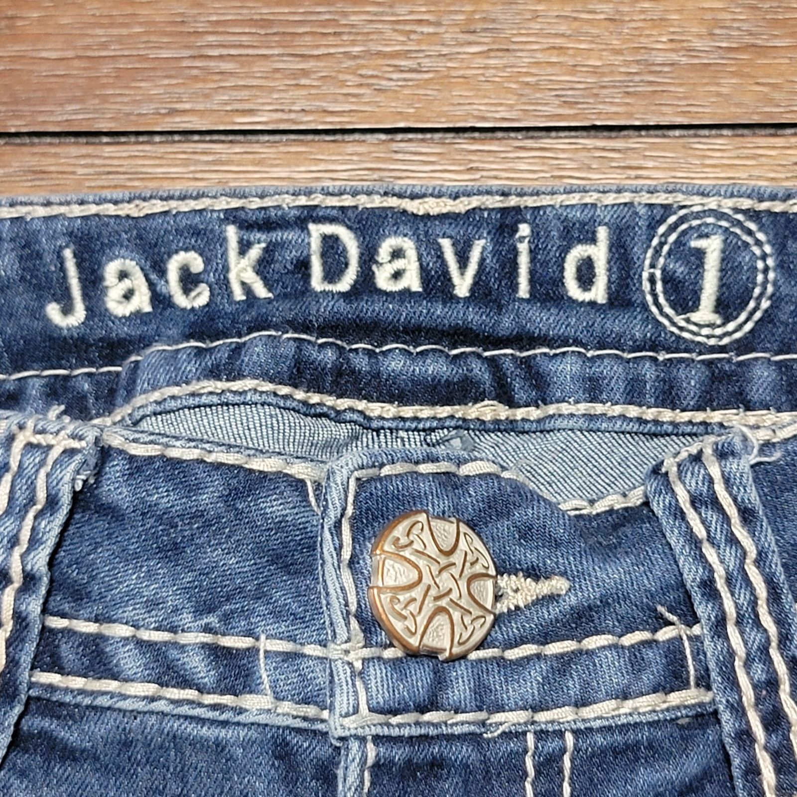 Other Jack David Straight Denim Jeans w/ Studs and Bling - Size 1 Size 25" / US 0 / IT 36 - 7 Thumbnail