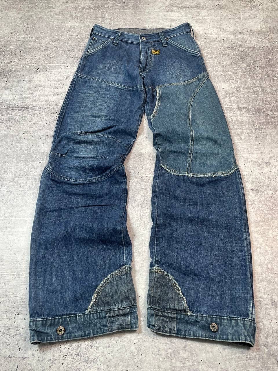 G-Star Vintage 00s G Star Raw Biker Concept Elwood Denim Jeans Y2K Size US 29 - 2 Thumbnail