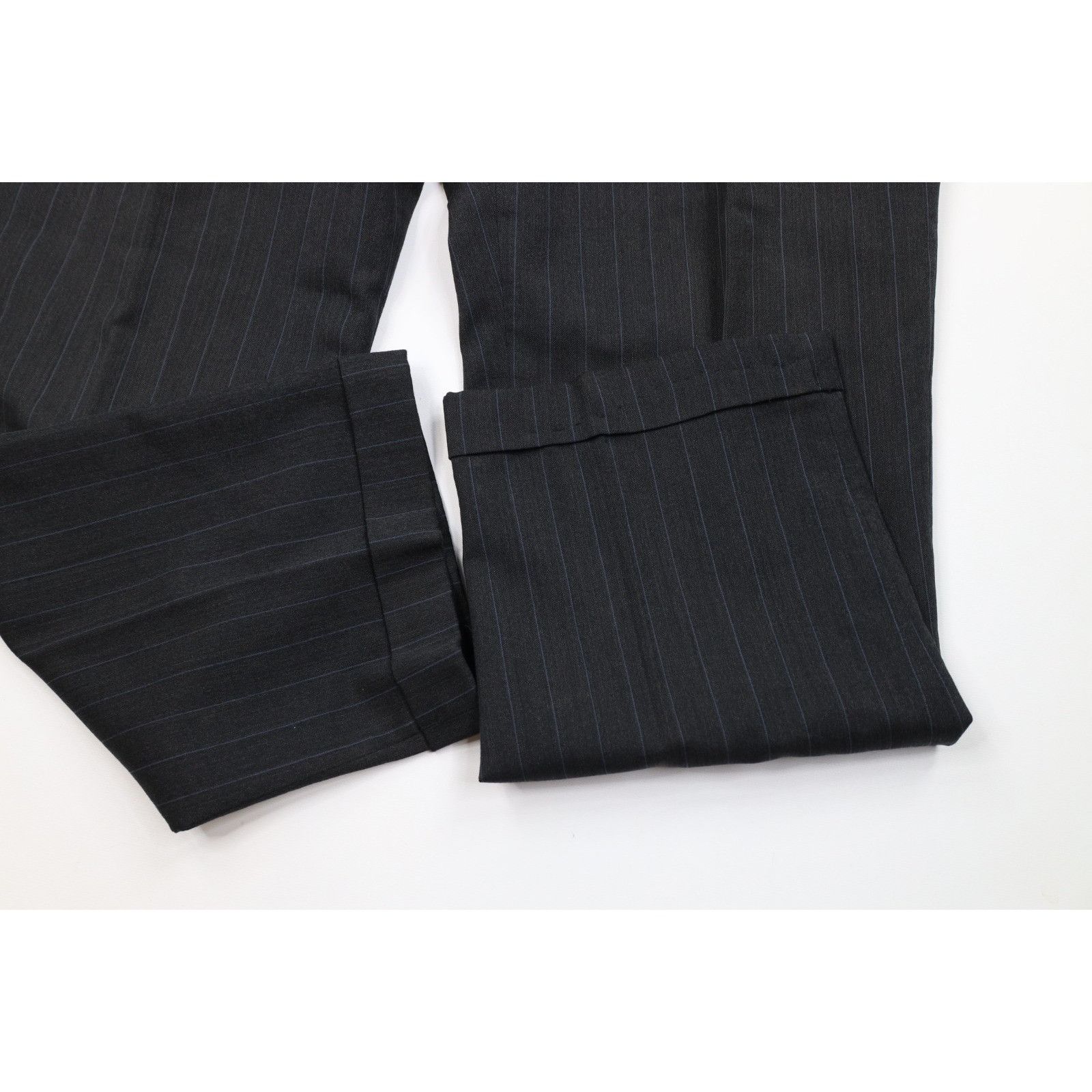 Vintage Vintage 90s Streetwear 2 Piece Wedding Wool Pinstriped Suit Size 42R - 17 Thumbnail