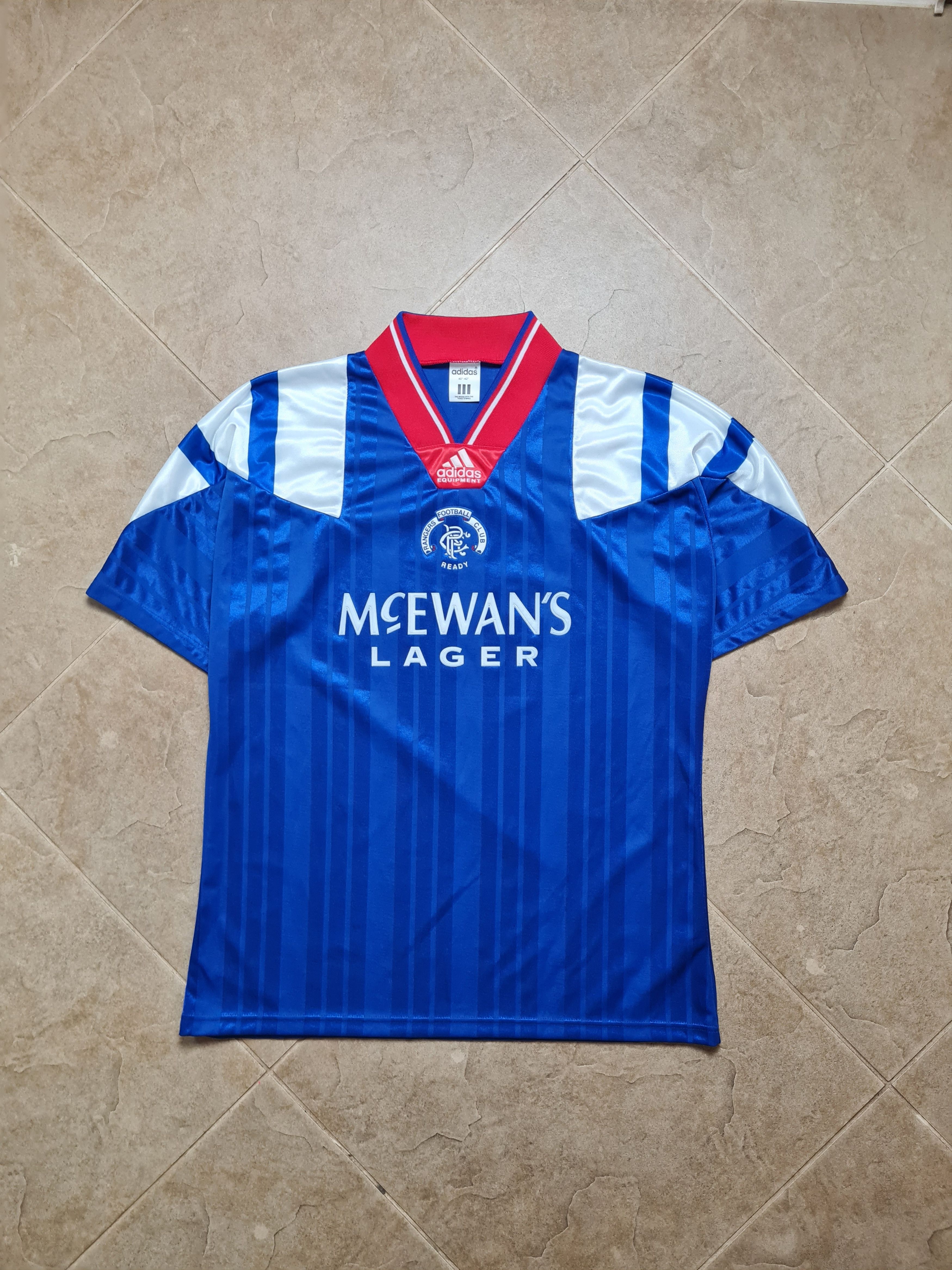 Adidas GLASGOW RANGERS 1992/1994 HOME SHIRT FOOTBALL SOCCER ADIDAS Size US M / EU 48-50 / 2 - 1 Thumbnail