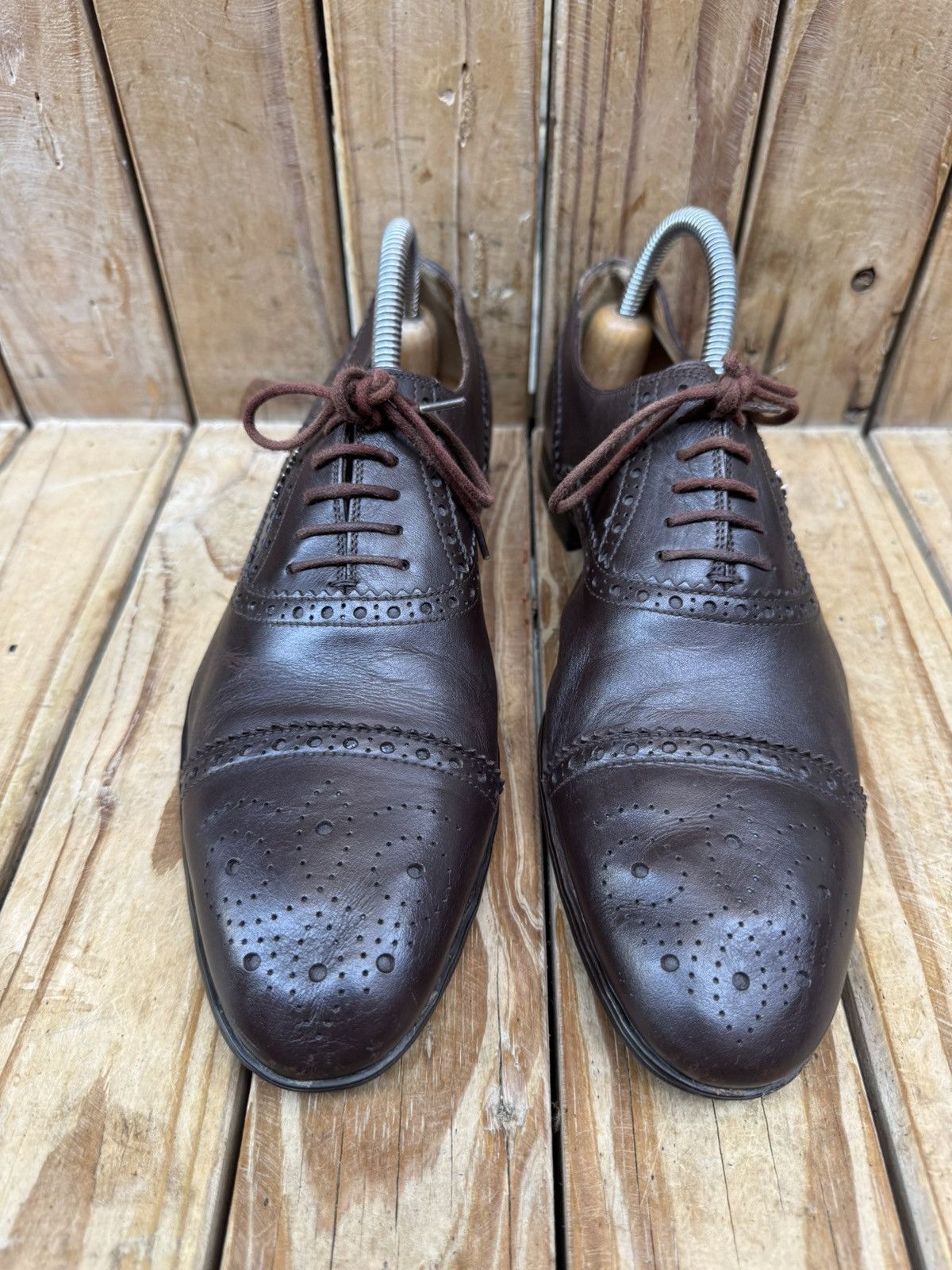 Gucci Gucci brown Cap Toe Leather Men's Dress Shoes UK 6 USA 6.5 Size US 6.5 / EU 39-40 - 3 Thumbnail