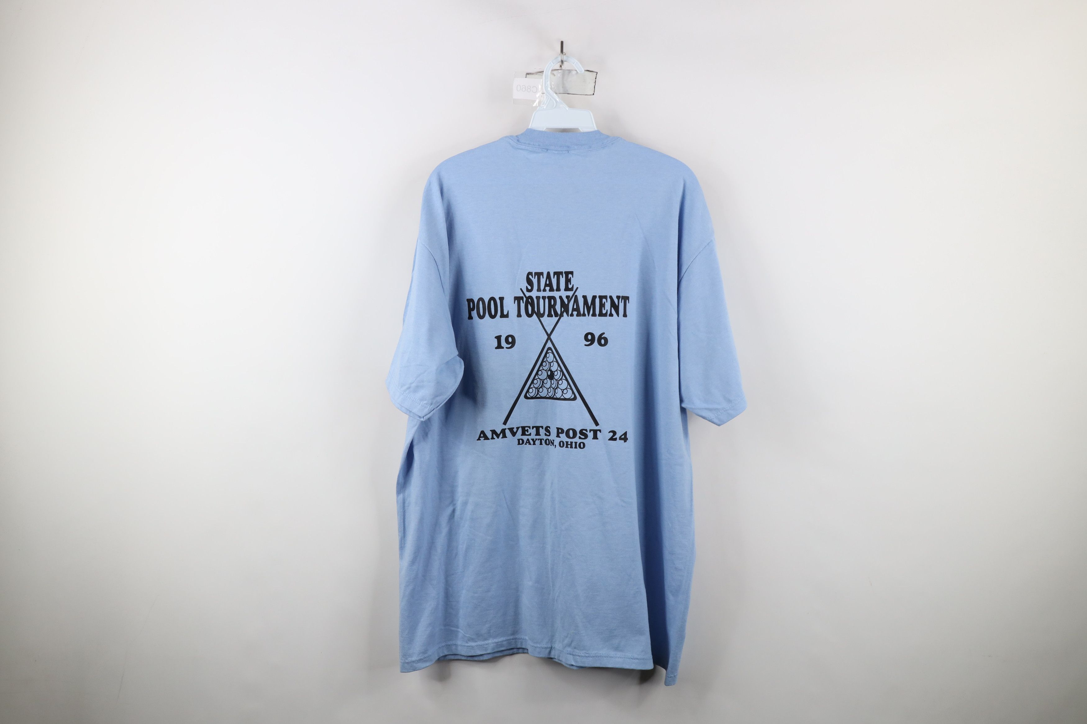 Vintage Vintage 90s Tournament Amvets Korea Vietnam T-Shirt Blue USA Size US XL / EU 56 / 4 - 13 Thumbnail
