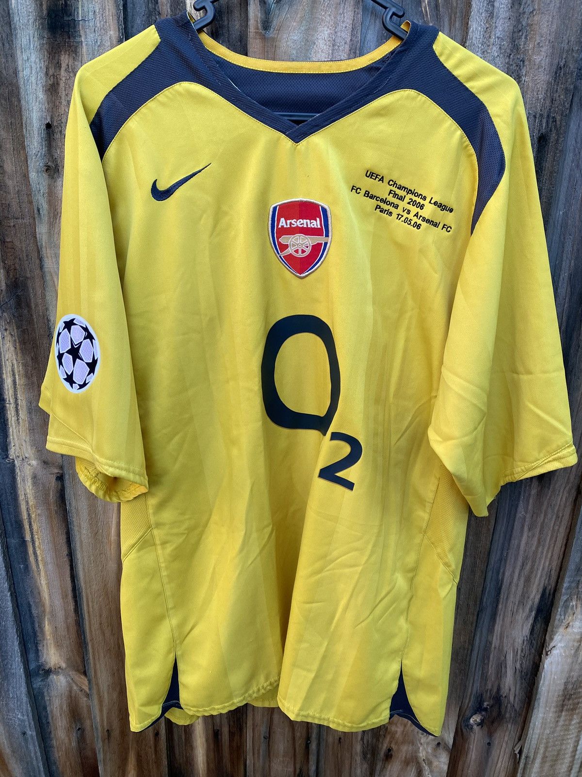 Nike Nike Arsenal FC Away Jersey 2006 UEFA CL Final Large Size US L / EU 52-54 / 3 - 1 Thumbnail