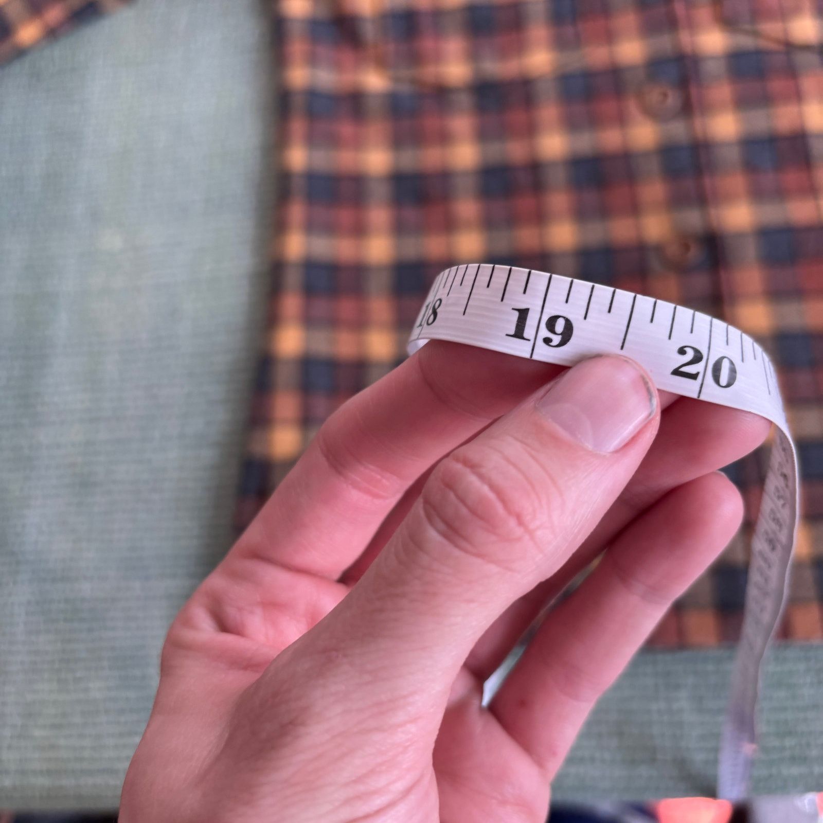 Vintage Vintage 60s 70s Wool Plaid Flannel Shirt Blouse Wood Buttons Size US M / EU 48-50 / 2 - 10 Thumbnail