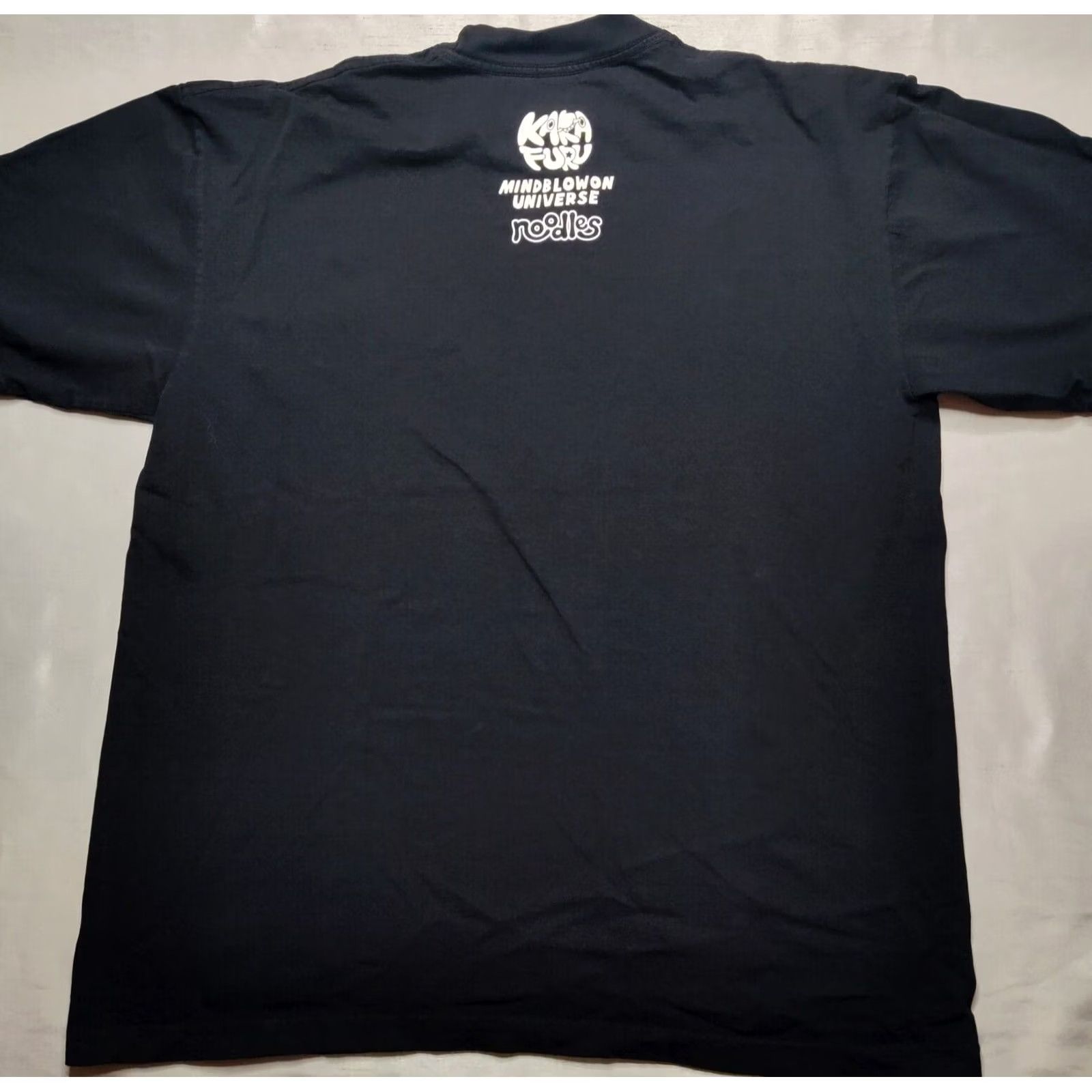 Vintage KARAFURU x NOODLES x MINDBLOWON UNIVERSE Men Large Black Double-Sided T-Shirt Size US L / EU 52-54 / 3 - 3 Thumbnail