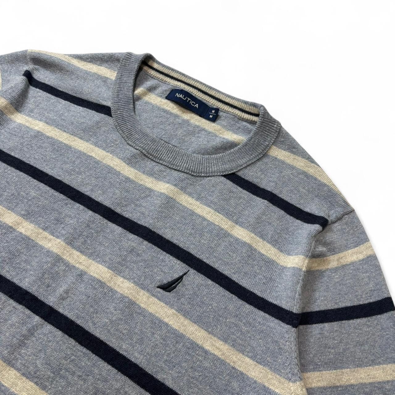 Nautica Vintage Style Nautica Striped Light Blue Sweater - M Size US M / EU 48-50 / 2 - 2 Thumbnail