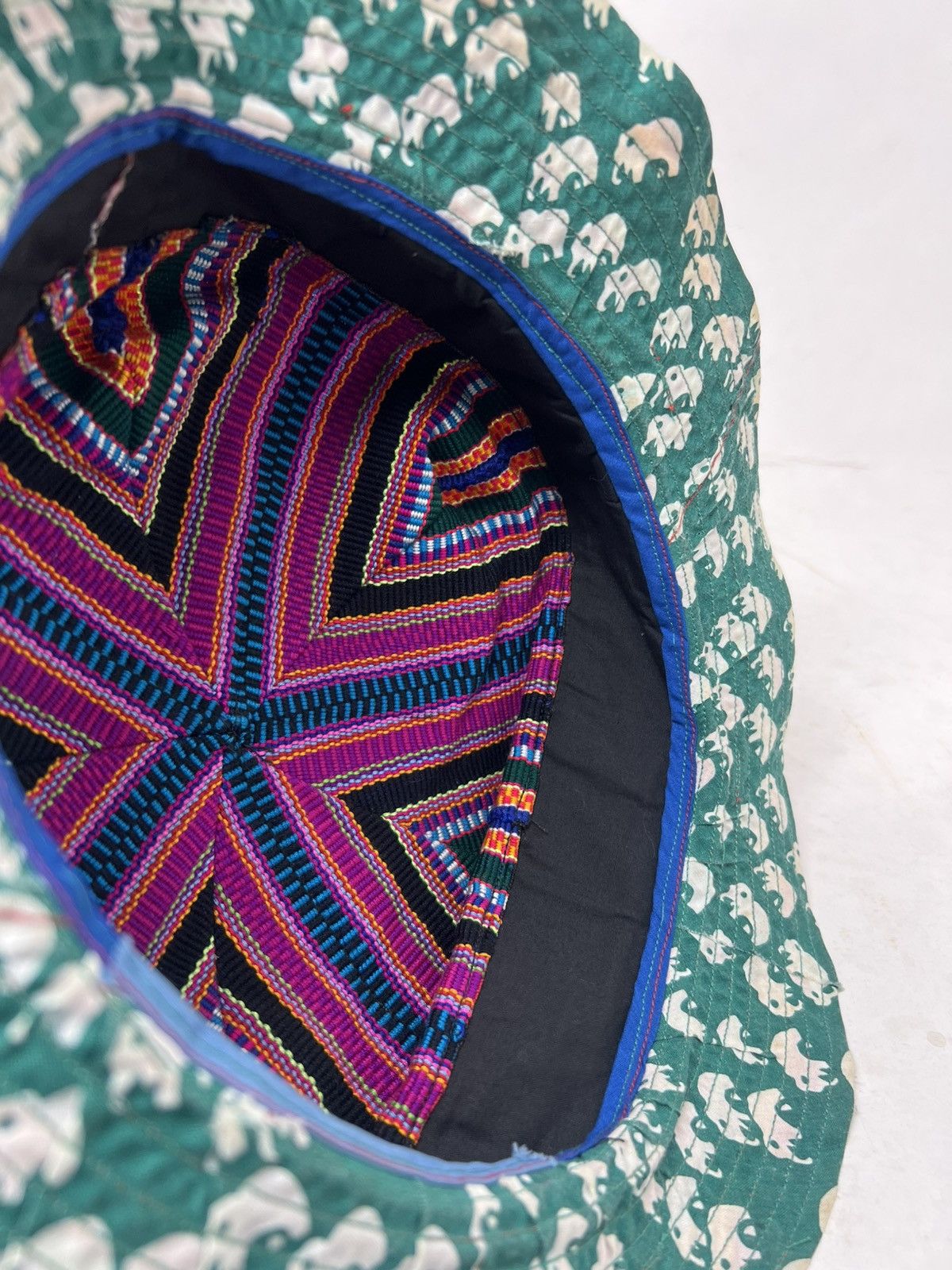 If Six Was Nine Hippie Hobo Patchwork Woven Geometric Hat Cap Size ONE SIZE - 8 Thumbnail