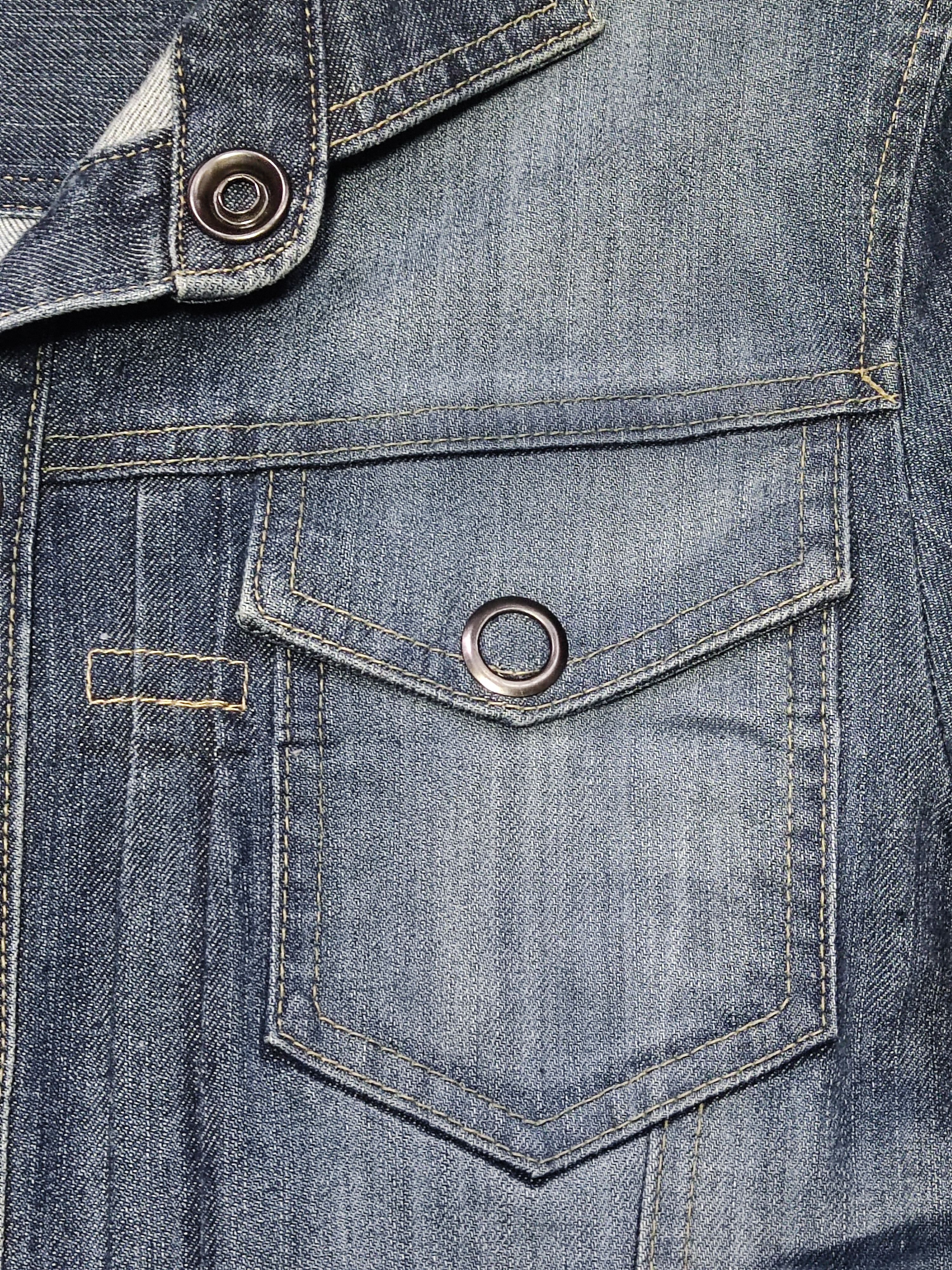 Tornado Mart Distressed Tornado Mart 3D Wrinkle Slim Denim Y2K Jacket Size M / US 6-8 / IT 42-44 - 6 Thumbnail