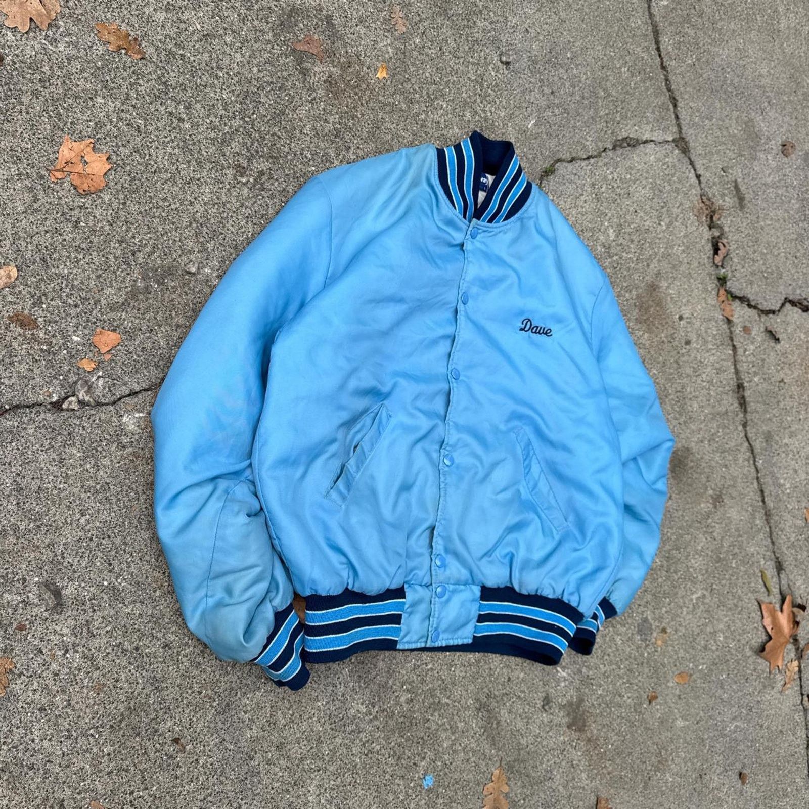 Holloway Vintage 90s Varsity Jacket Blue Trucker Back Hit Size Large Size US L / EU 52-54 / 3 - 2 Thumbnail
