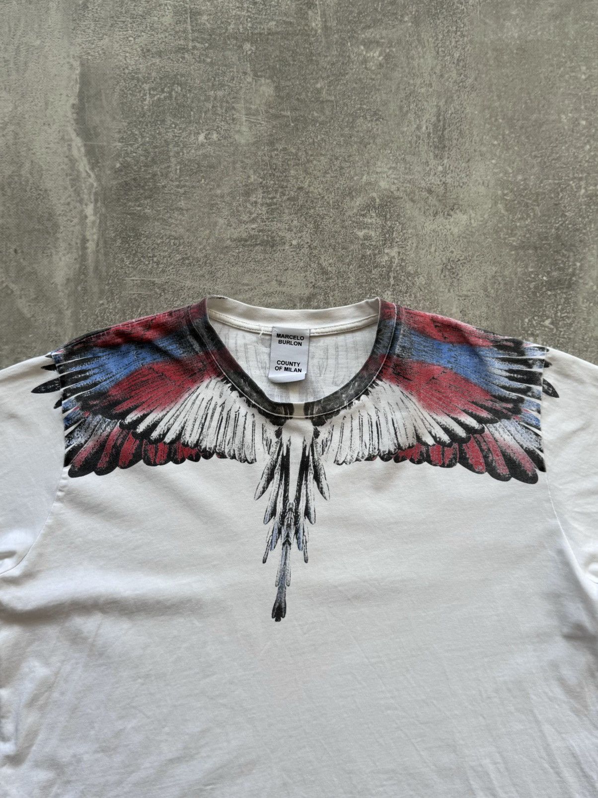 Marcelo Burlon Marcelo Burlon County of Milan White Wings T- Shirt Size US L / EU 52-54 / 3 - 2 Thumbnail