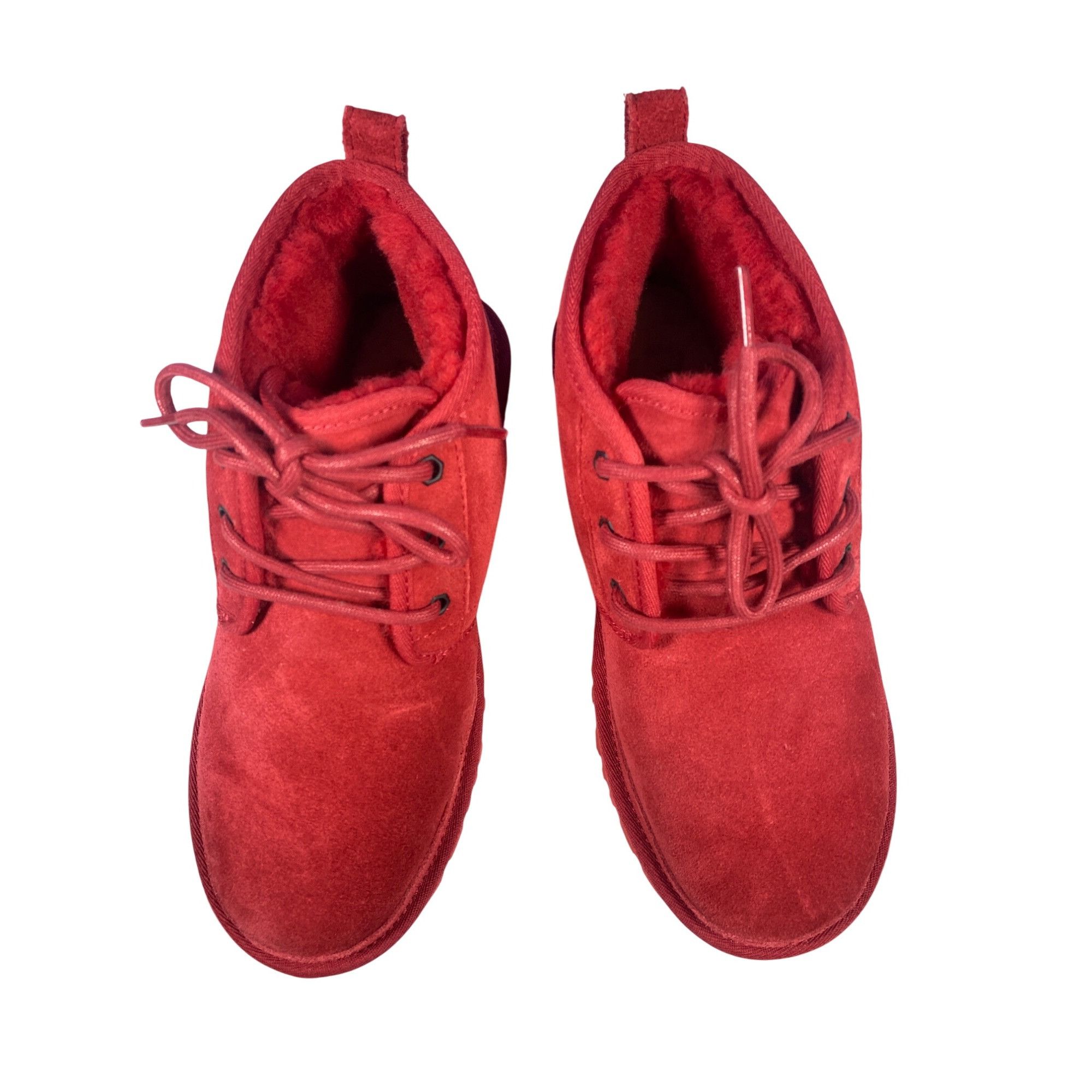Ugg New UGG NEUMEL Mid Top Casual Snow Boots Suede Red Fur Women Size US 8 / IT 38 - 11 Thumbnail