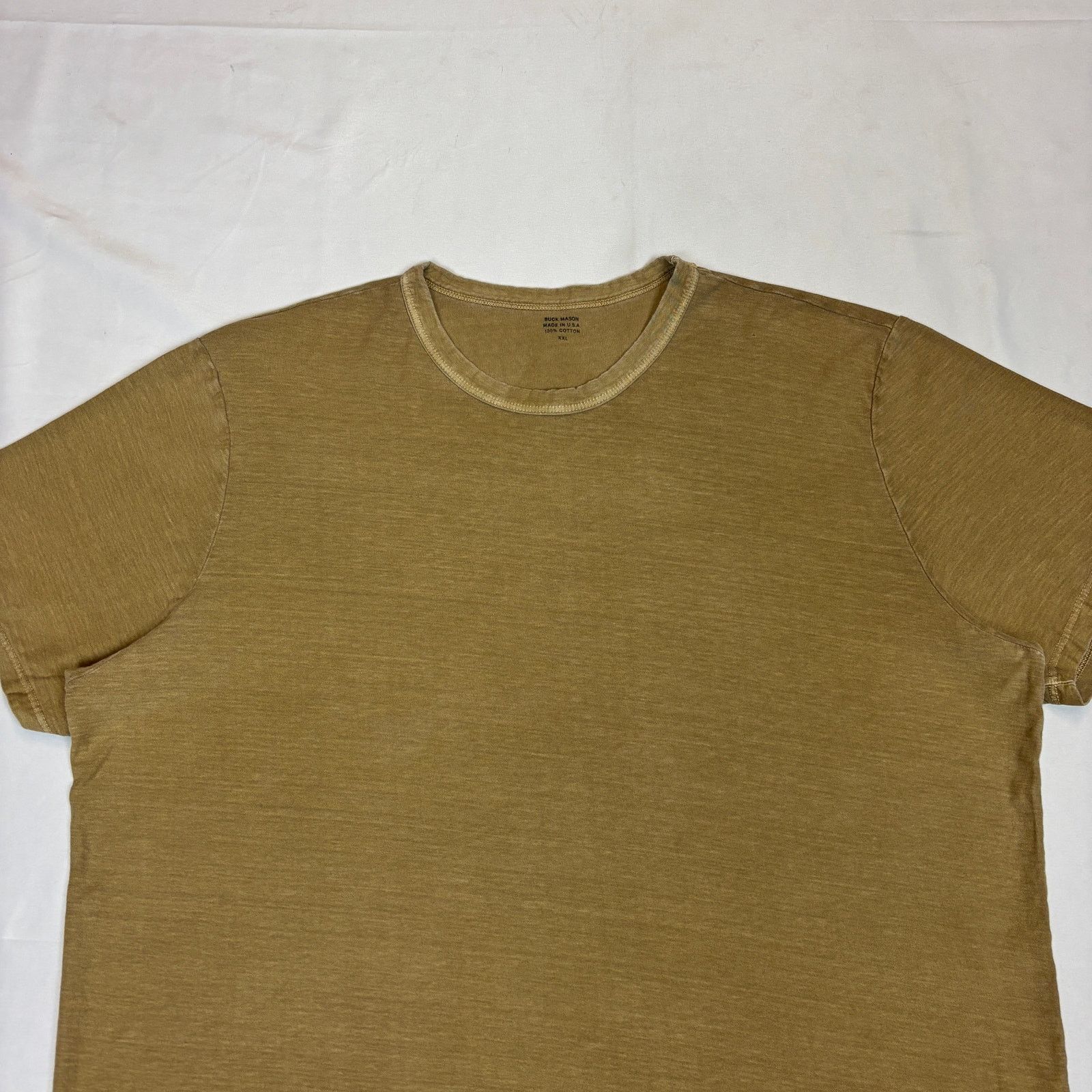 Buck Mason Buck Mason Curved Hem Slub Cotton Ringer T Shirt XXL Size US XXL / EU 58 / 5 - 2 Thumbnail